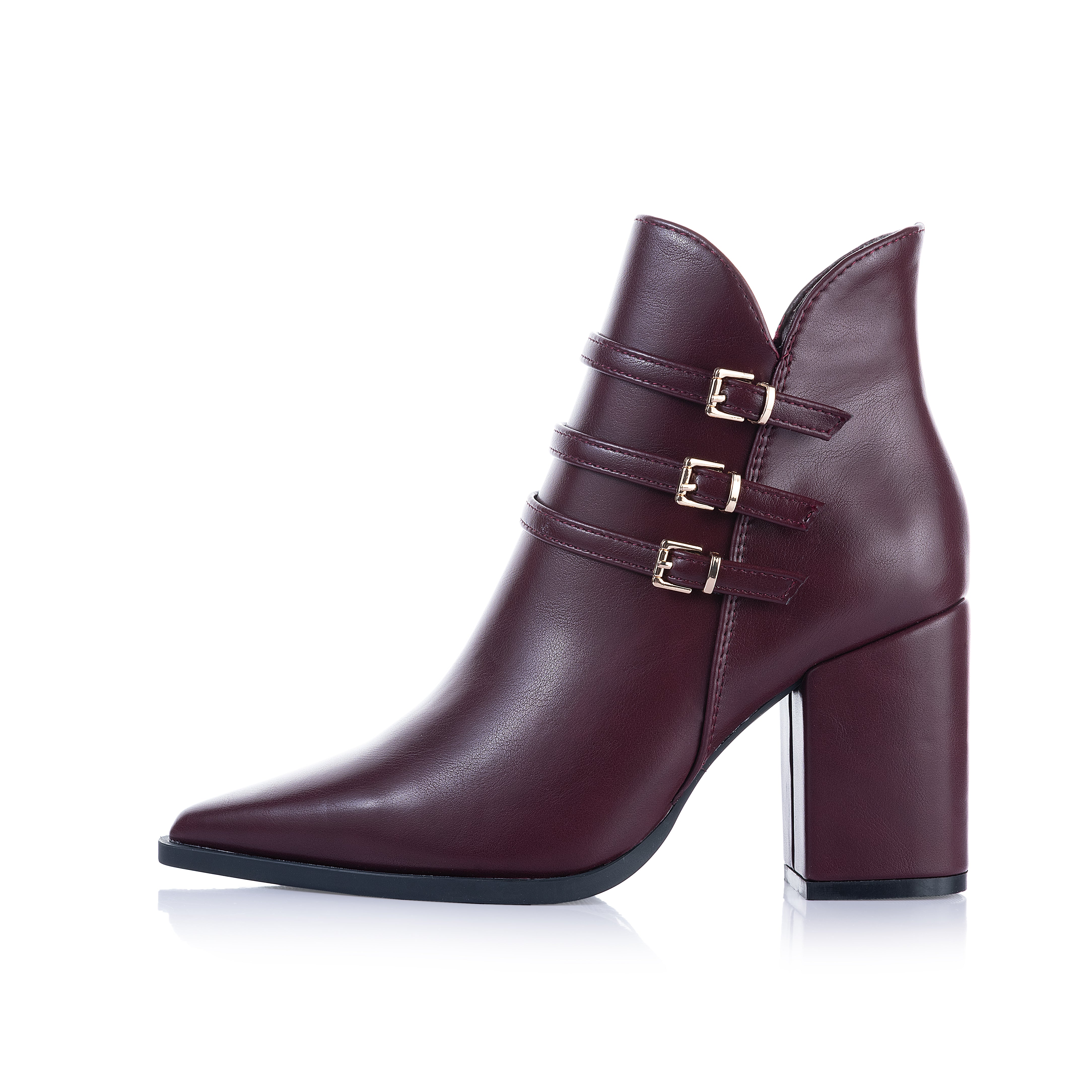 Tri-Buckle Ankle Boot
