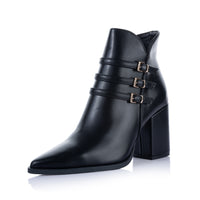 Tri-Buckle Ankle Boot