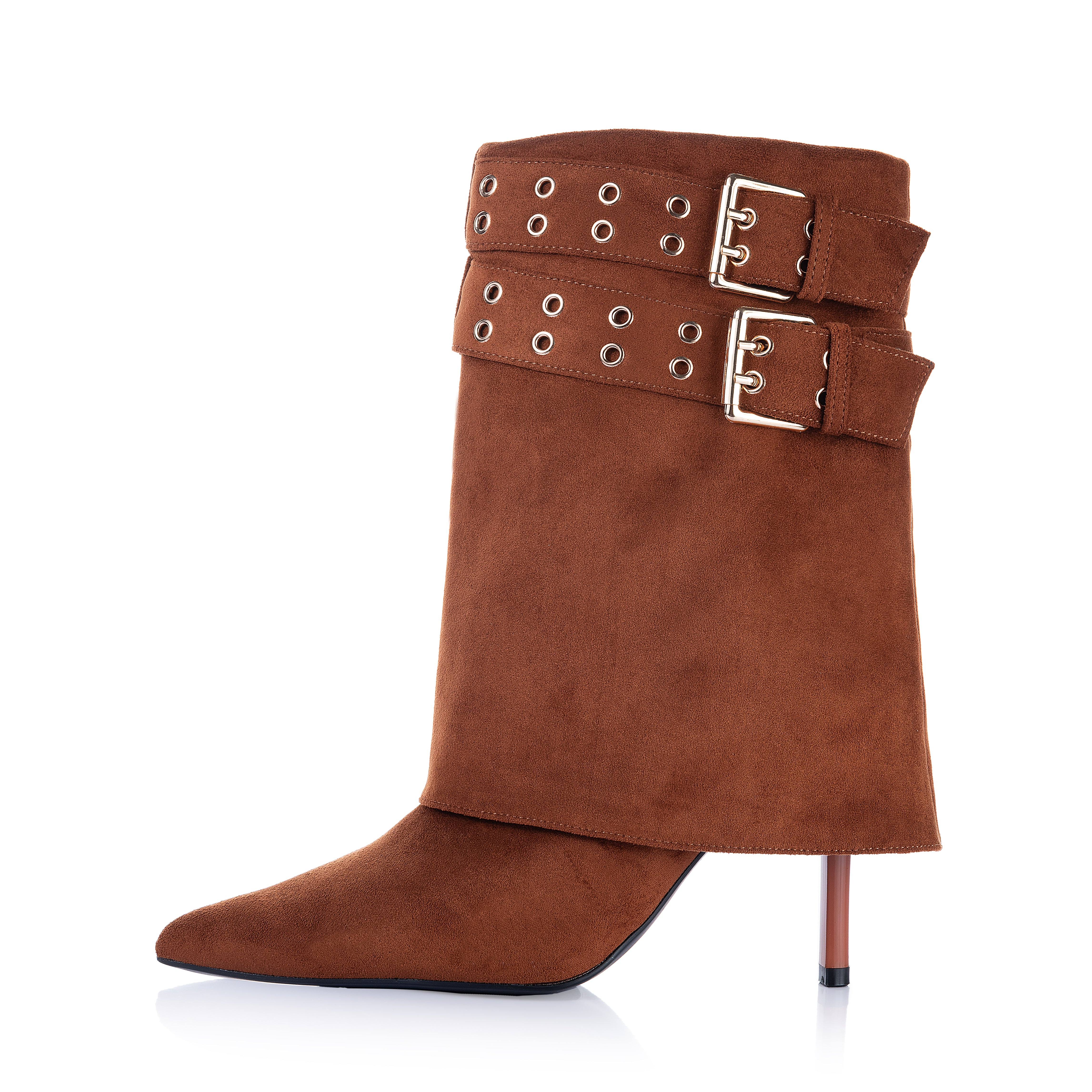Fold over Stiletto Mid Boots