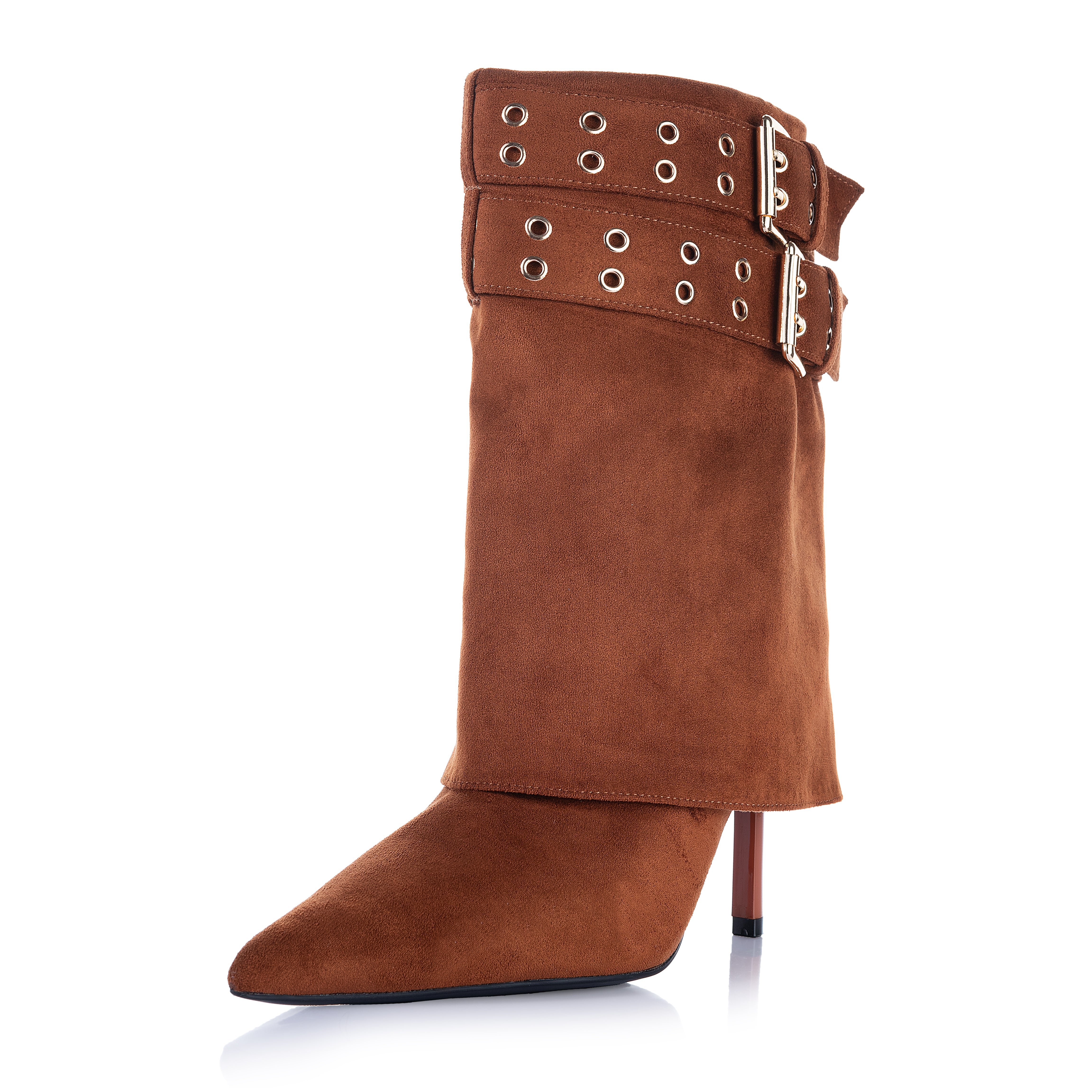 Fold over Stiletto Mid Boots