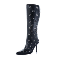 Grommet Knee High Boot