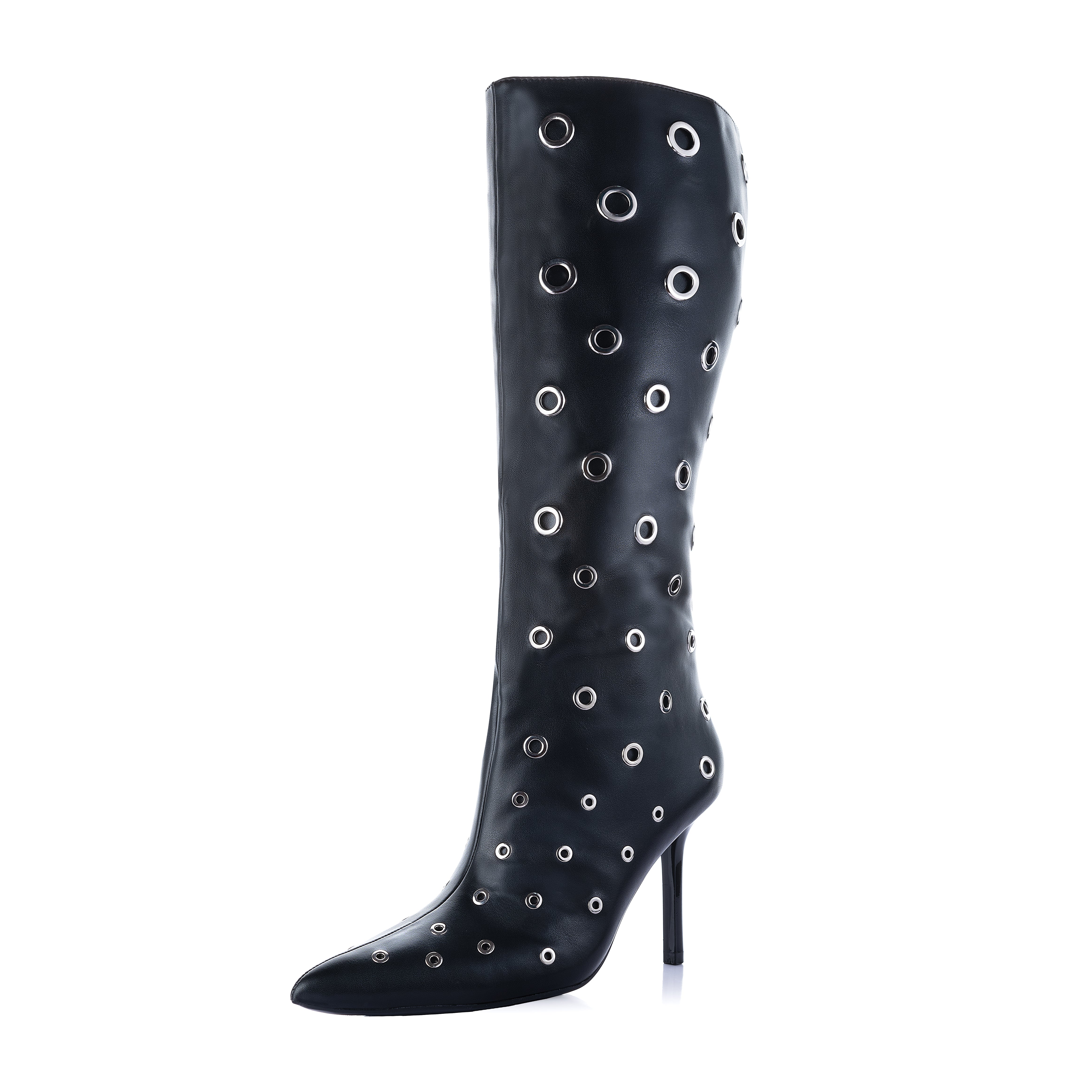 Grommet Knee High Boot