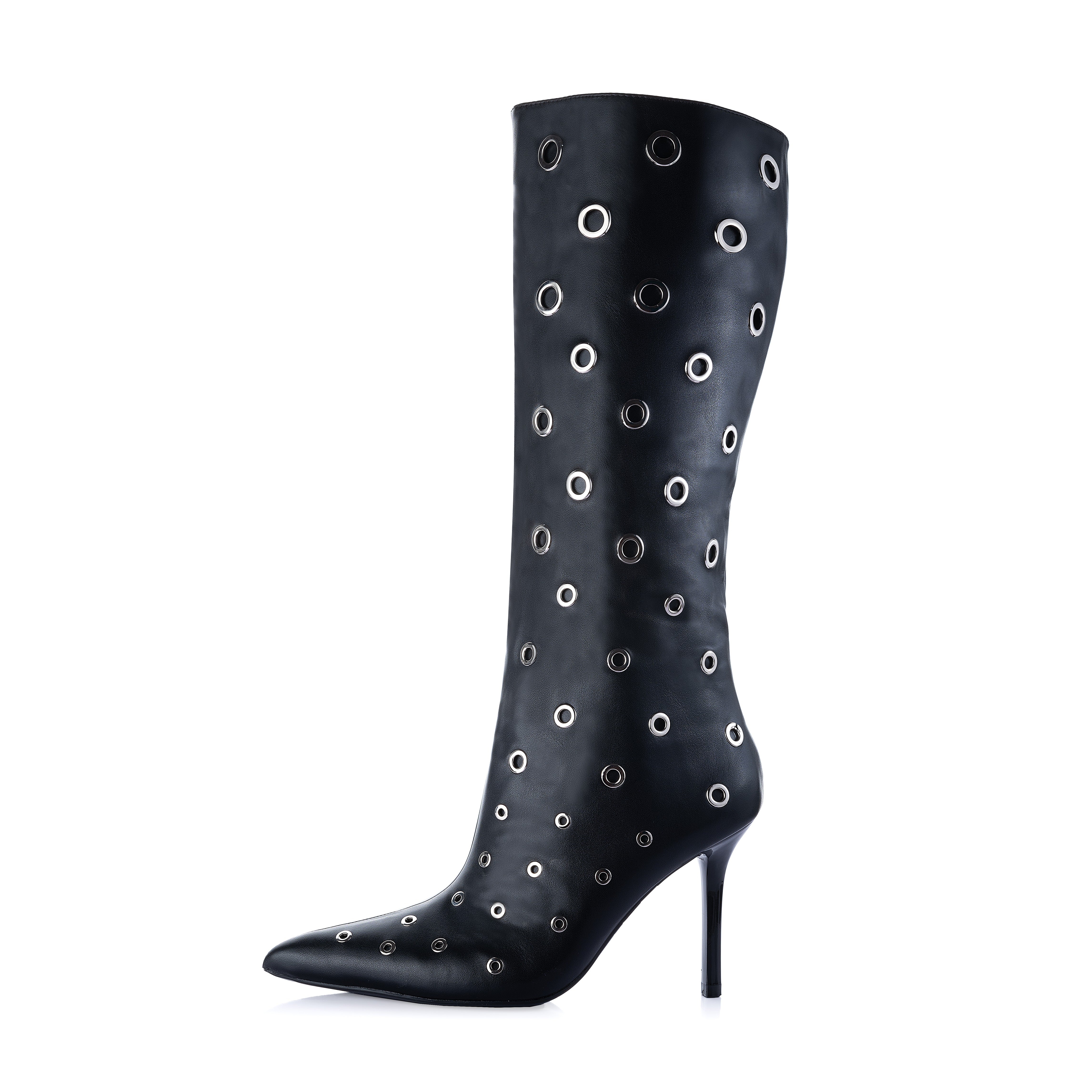 Grommet Knee High Boot