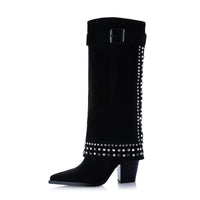STUDDED SUEDE BOOT