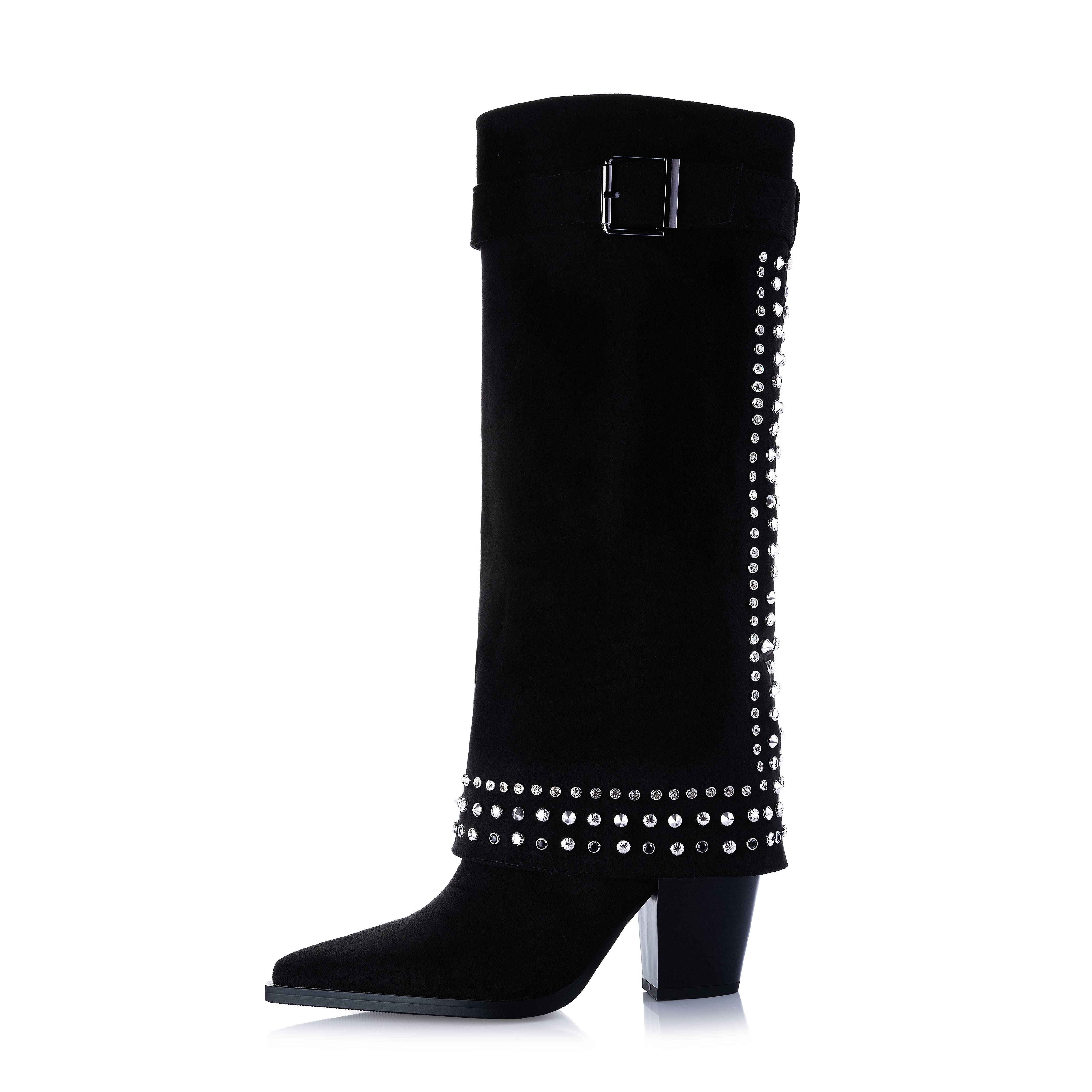 STUDDED SUEDE BOOT
