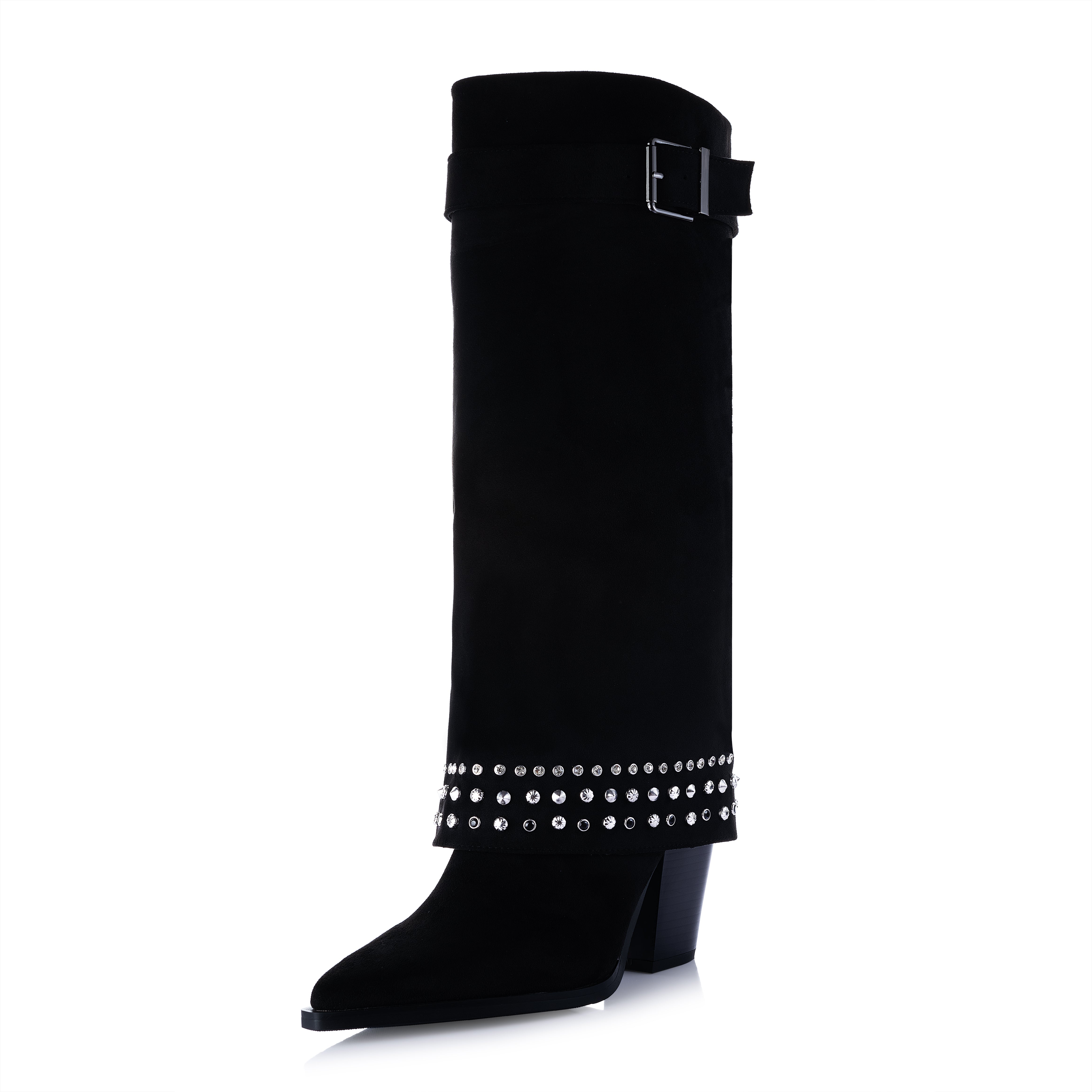 STUDDED SUEDE BOOT