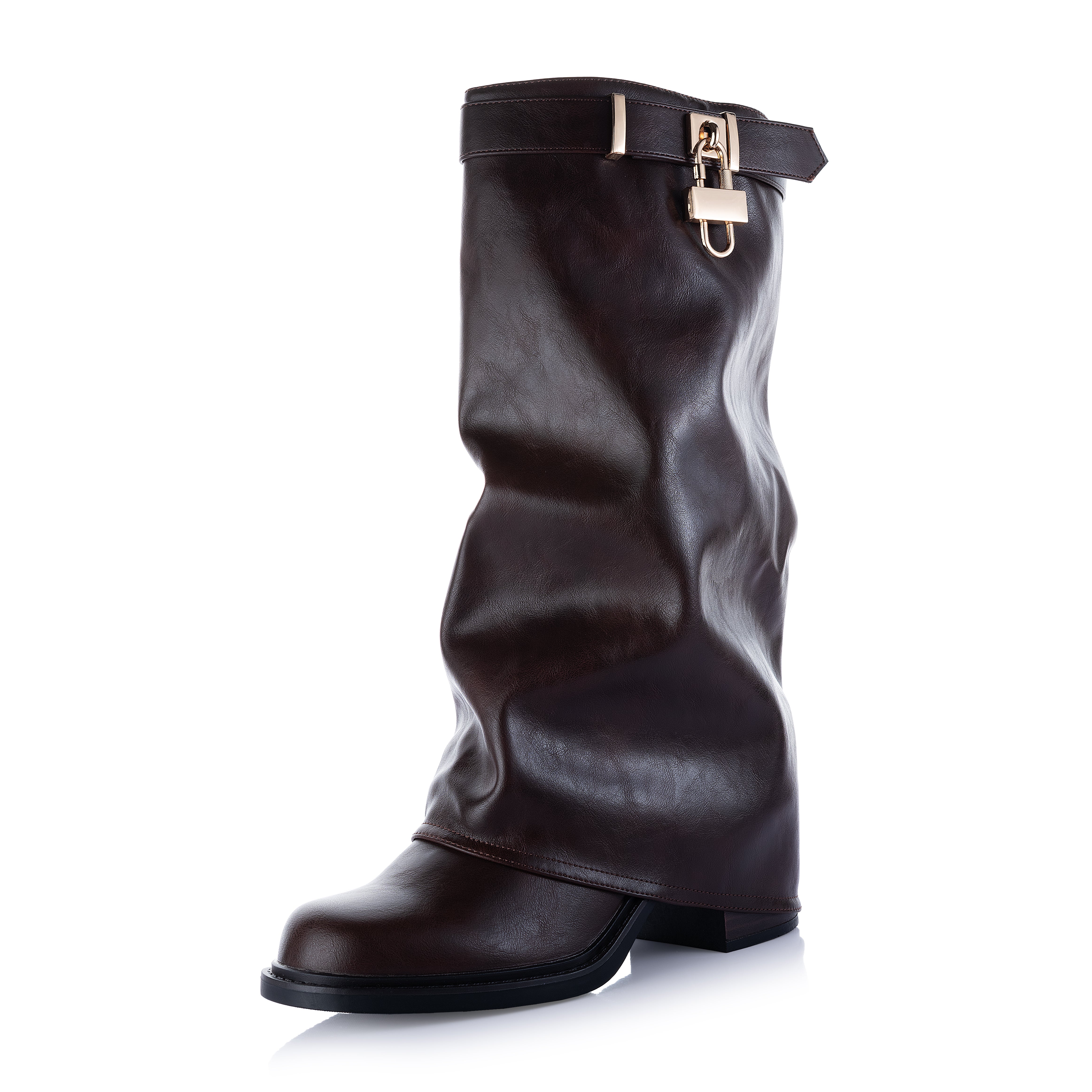 Fold over Knee High Boots