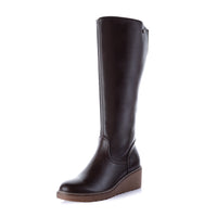 WEDGE CALF-HIGH BOOT