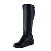 WEDGE CALF-HIGH BOOT