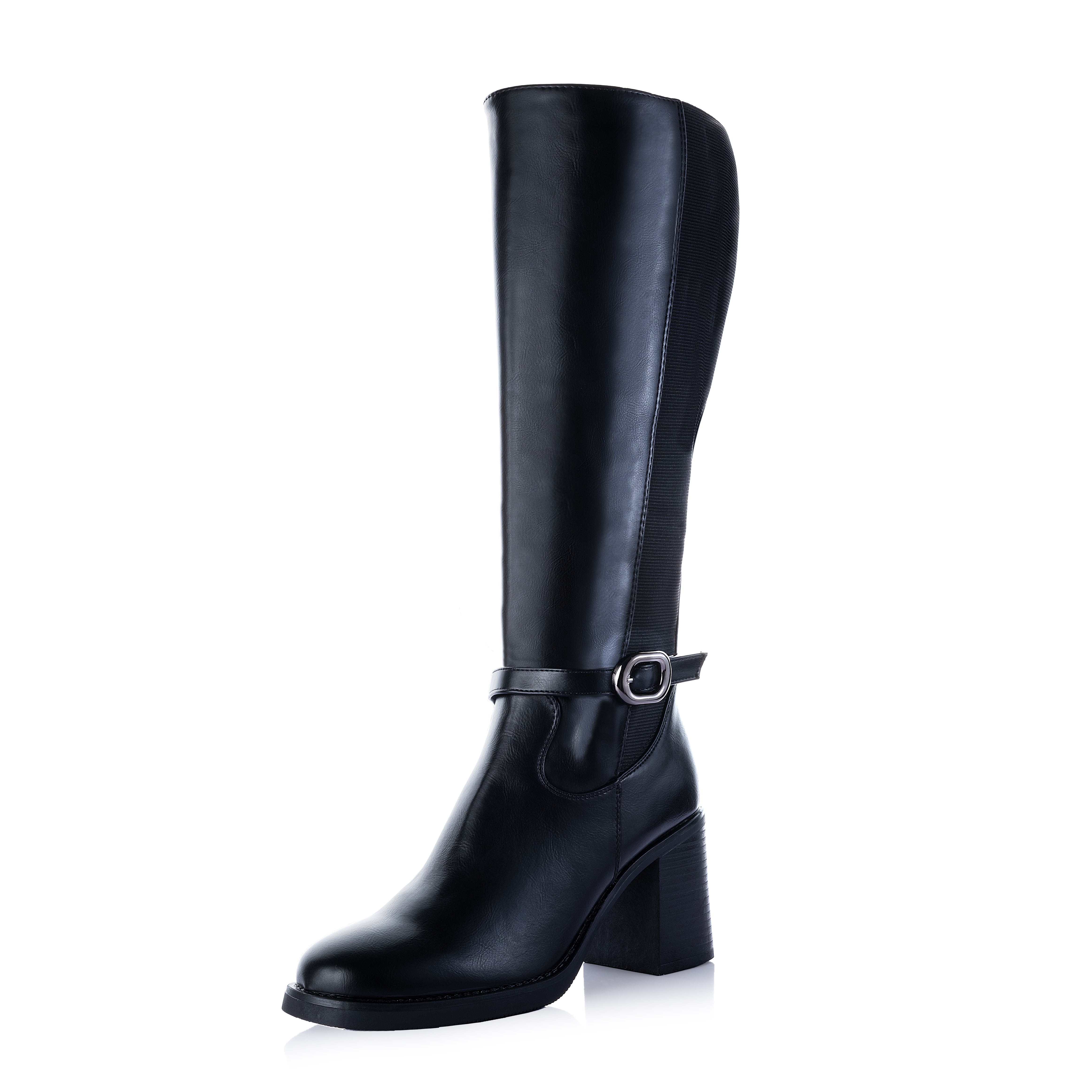 Black Stud Belt Boots