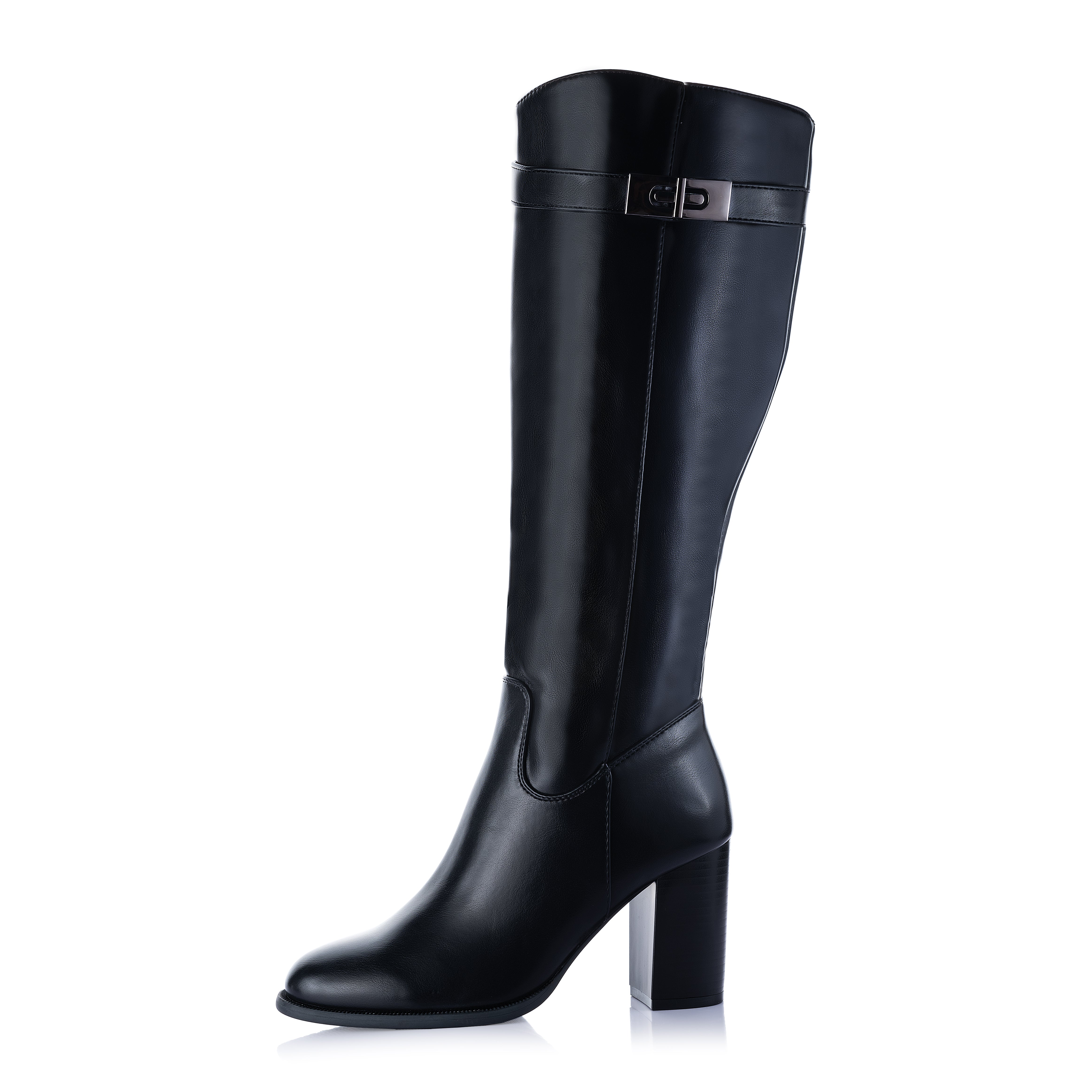 knee high belt boots