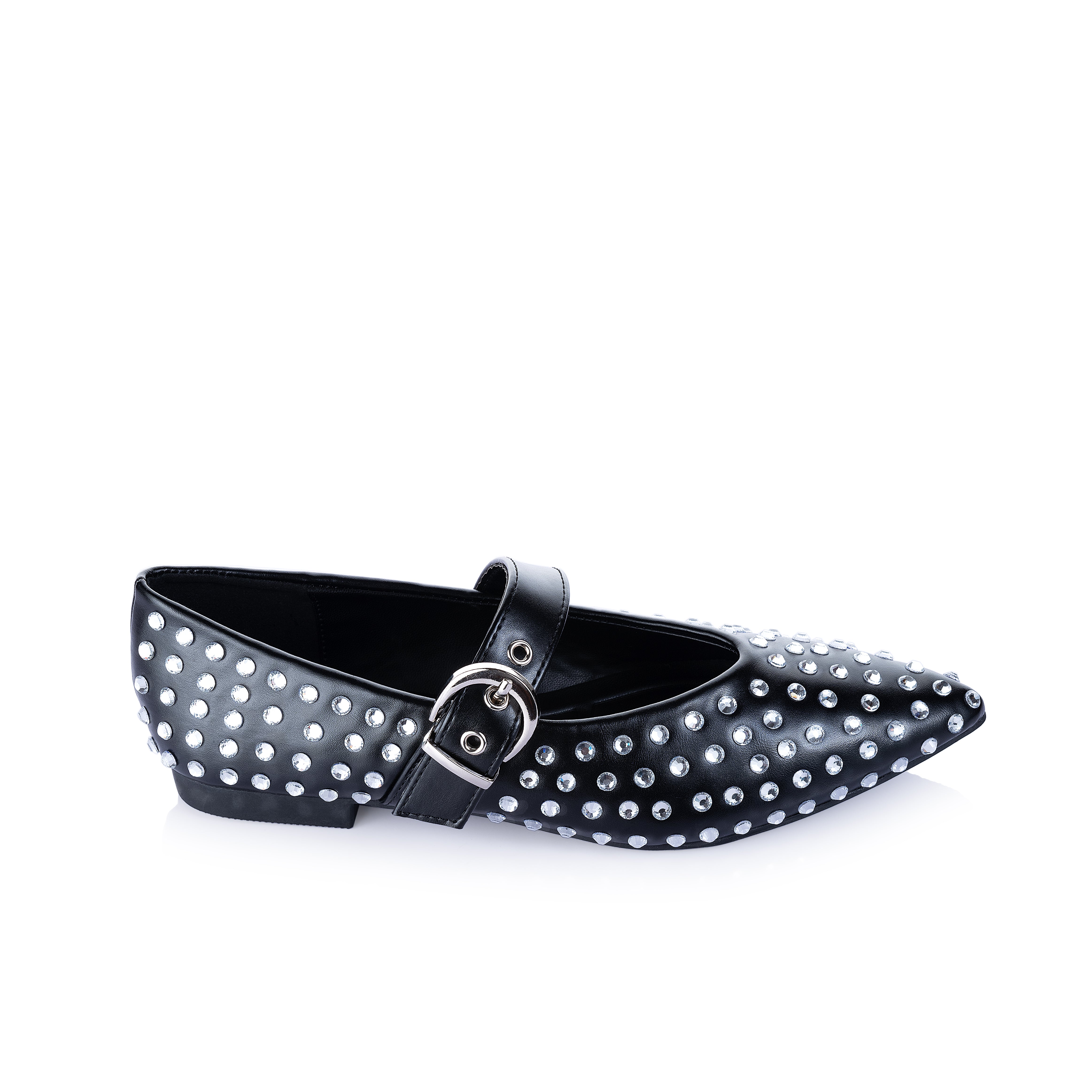Studded Point Toe Mary Jane Ballerina