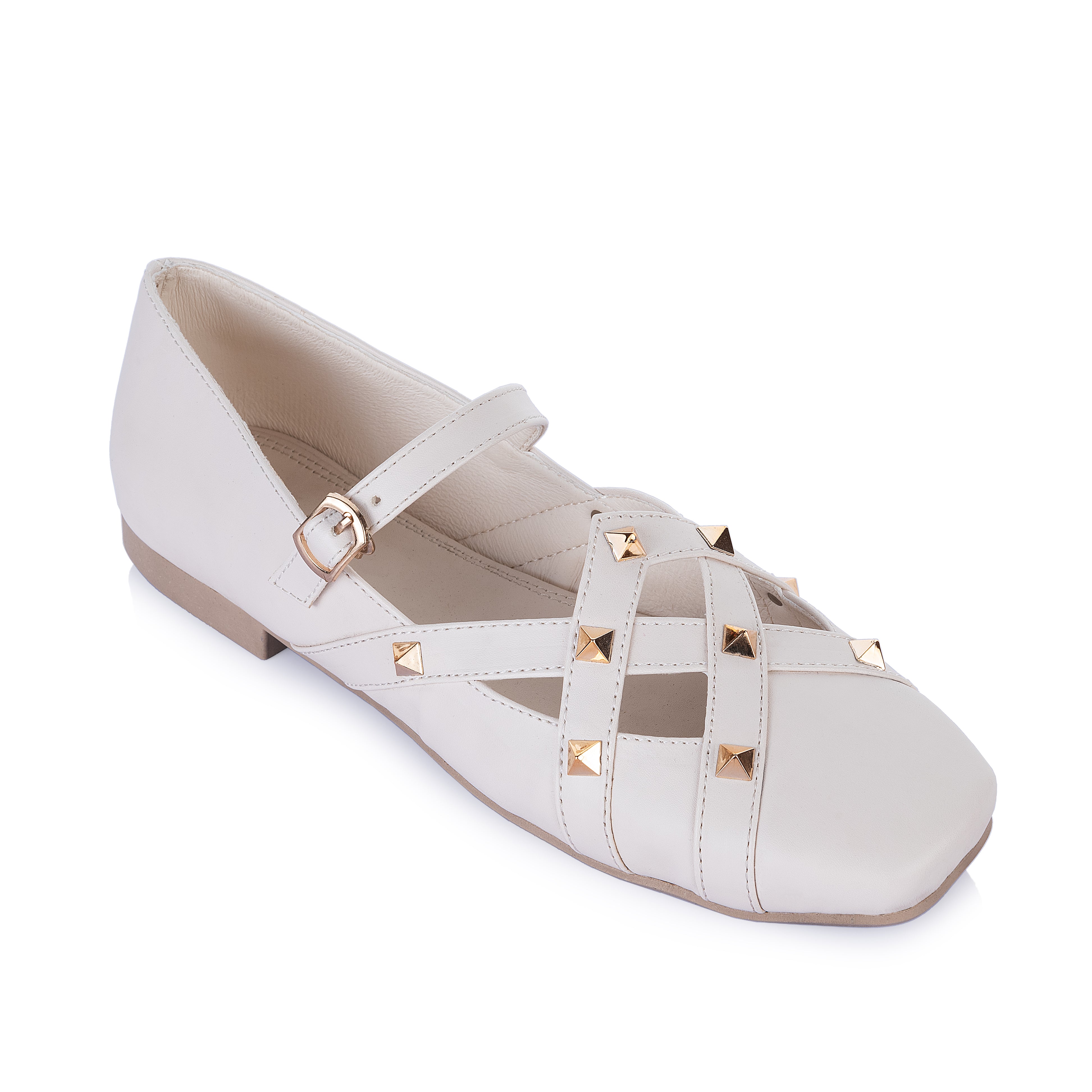 Rockstud ballet flats