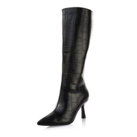 Tall Embossed Heel Boot