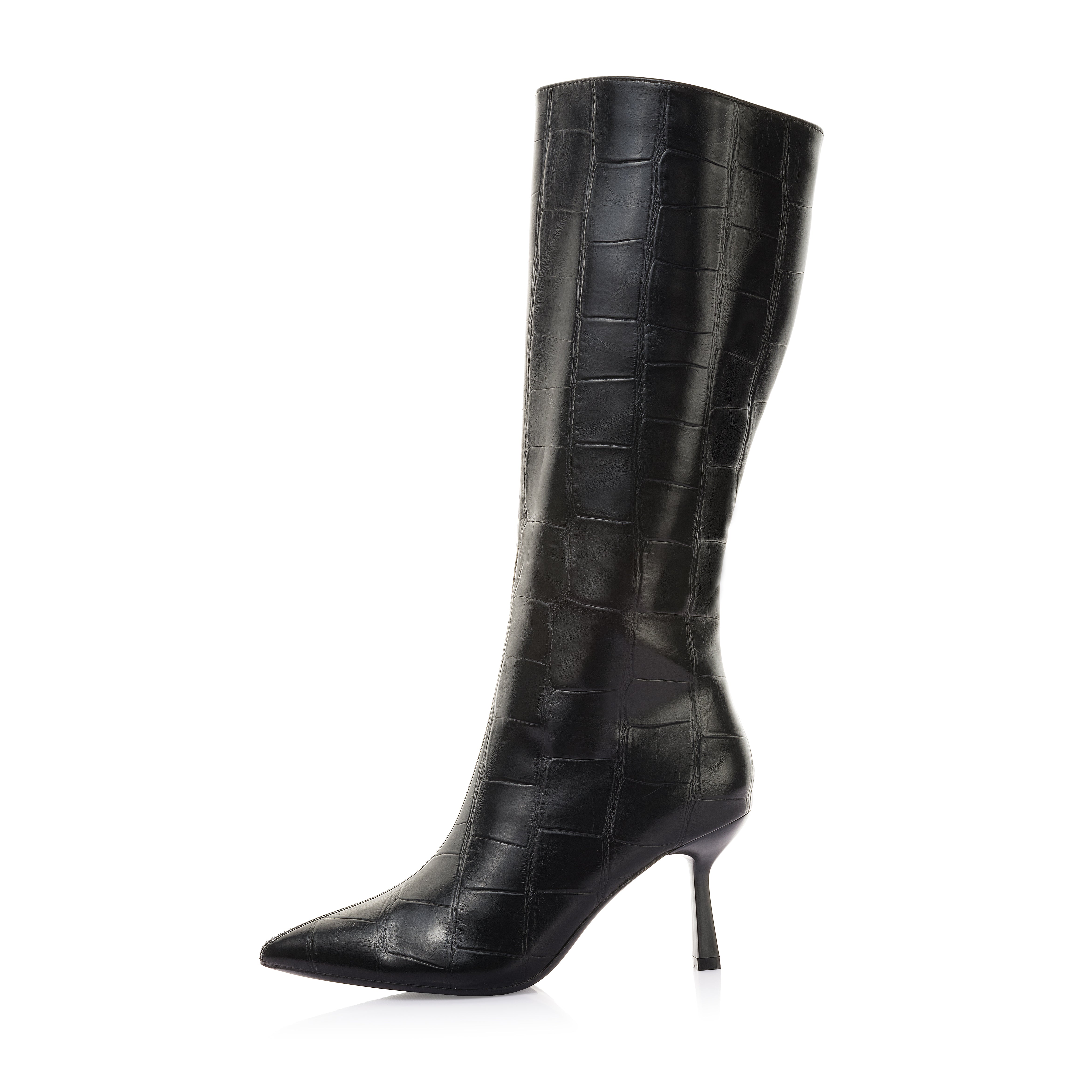 Tall Embossed Heel Boot