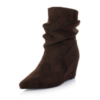 Ruched Wedge Boot