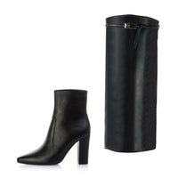 Two-in-One Tie Buckle Boot
