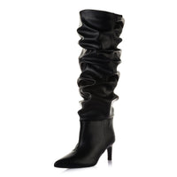 Scrunched Leather Boot