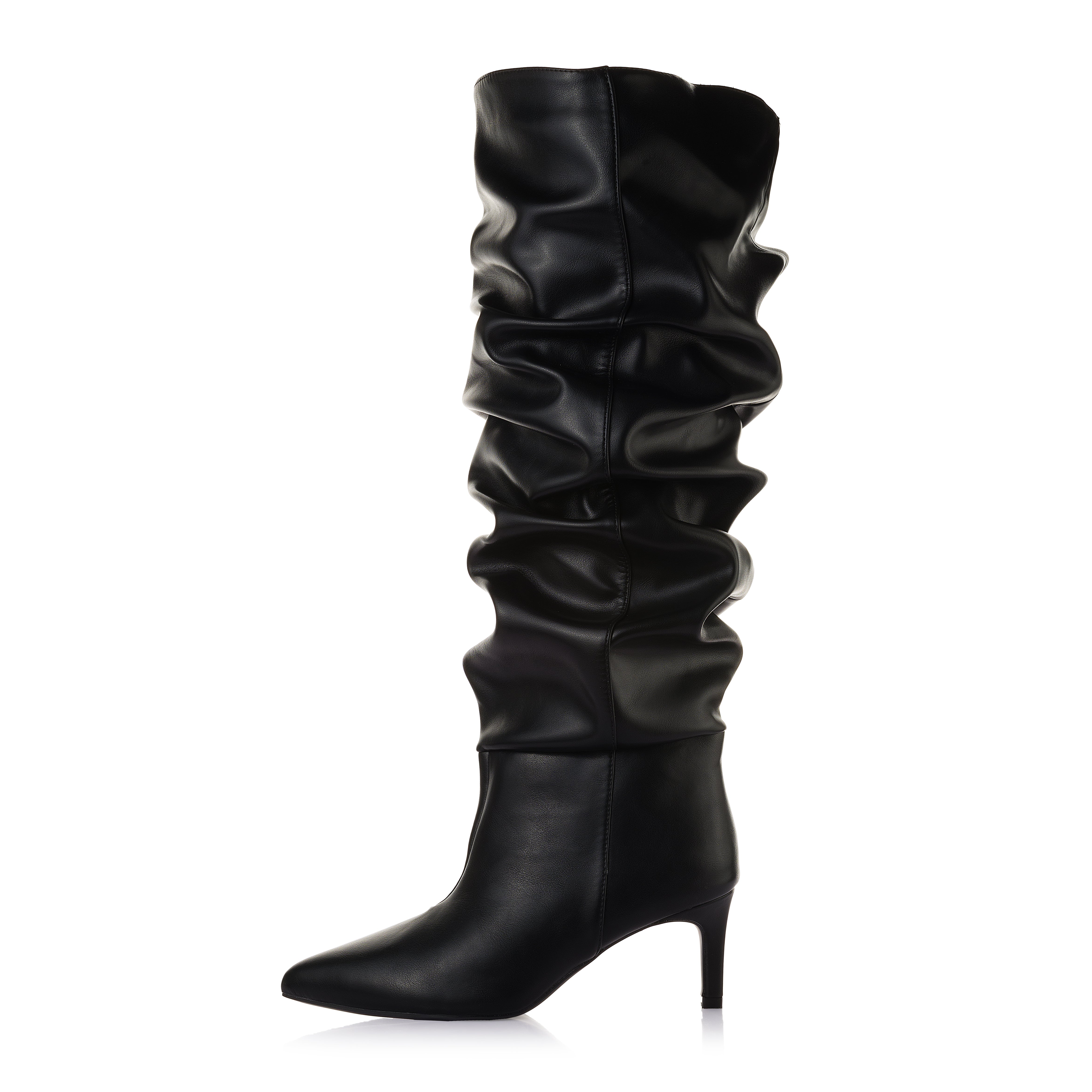 Scrunched Leather Boot