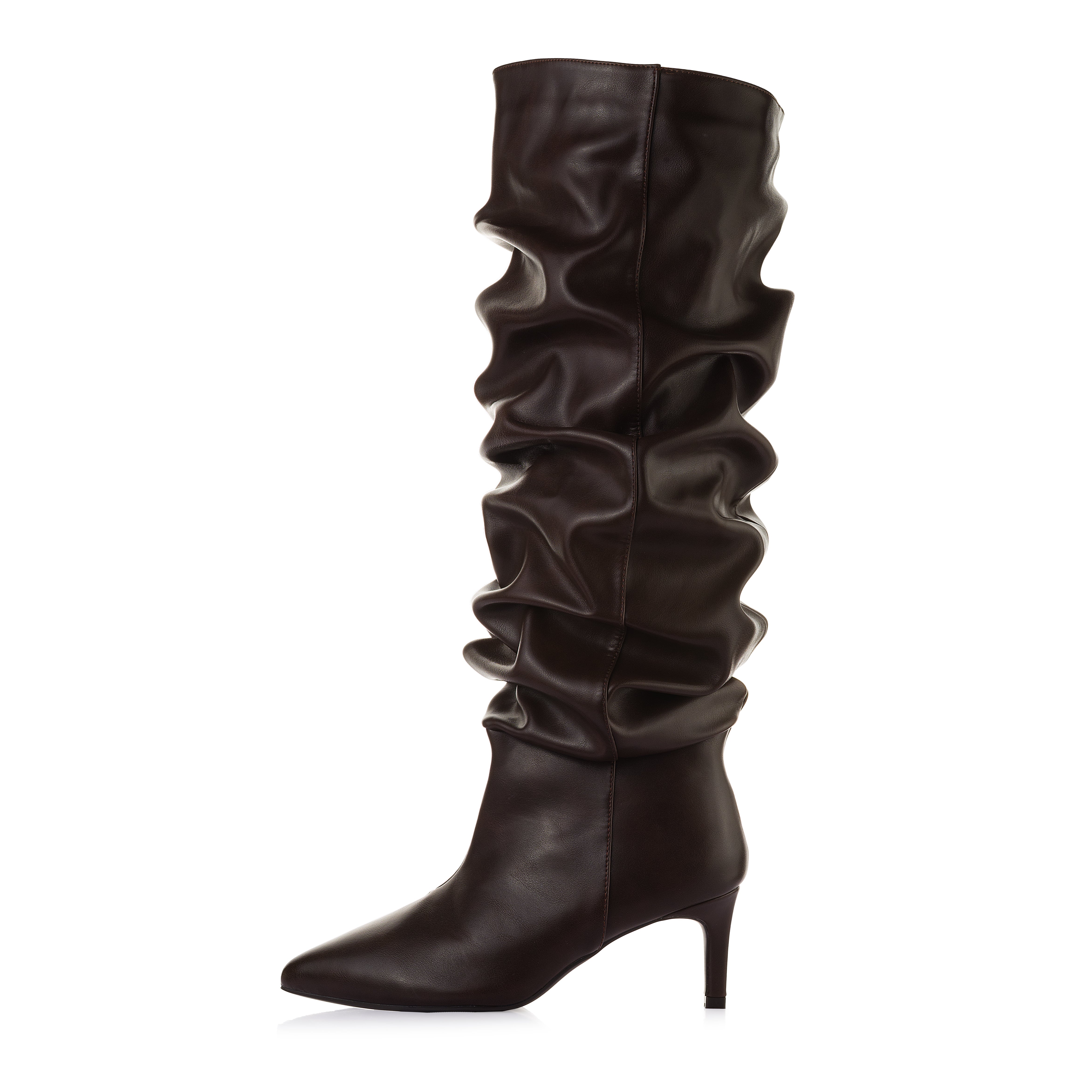 Scrunched Leather Boot