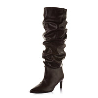 Scrunched Leather Boot