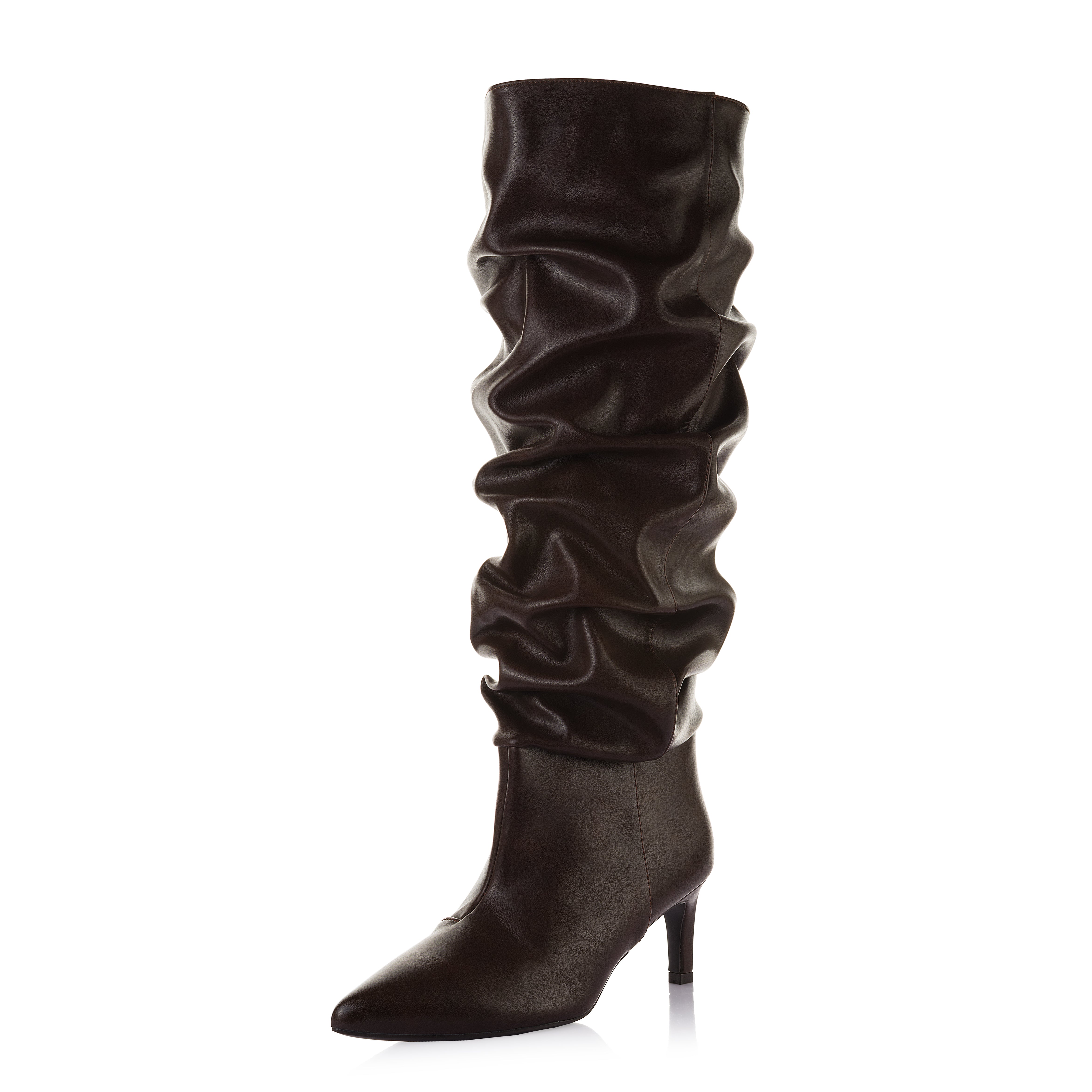 Scrunched Leather Boot