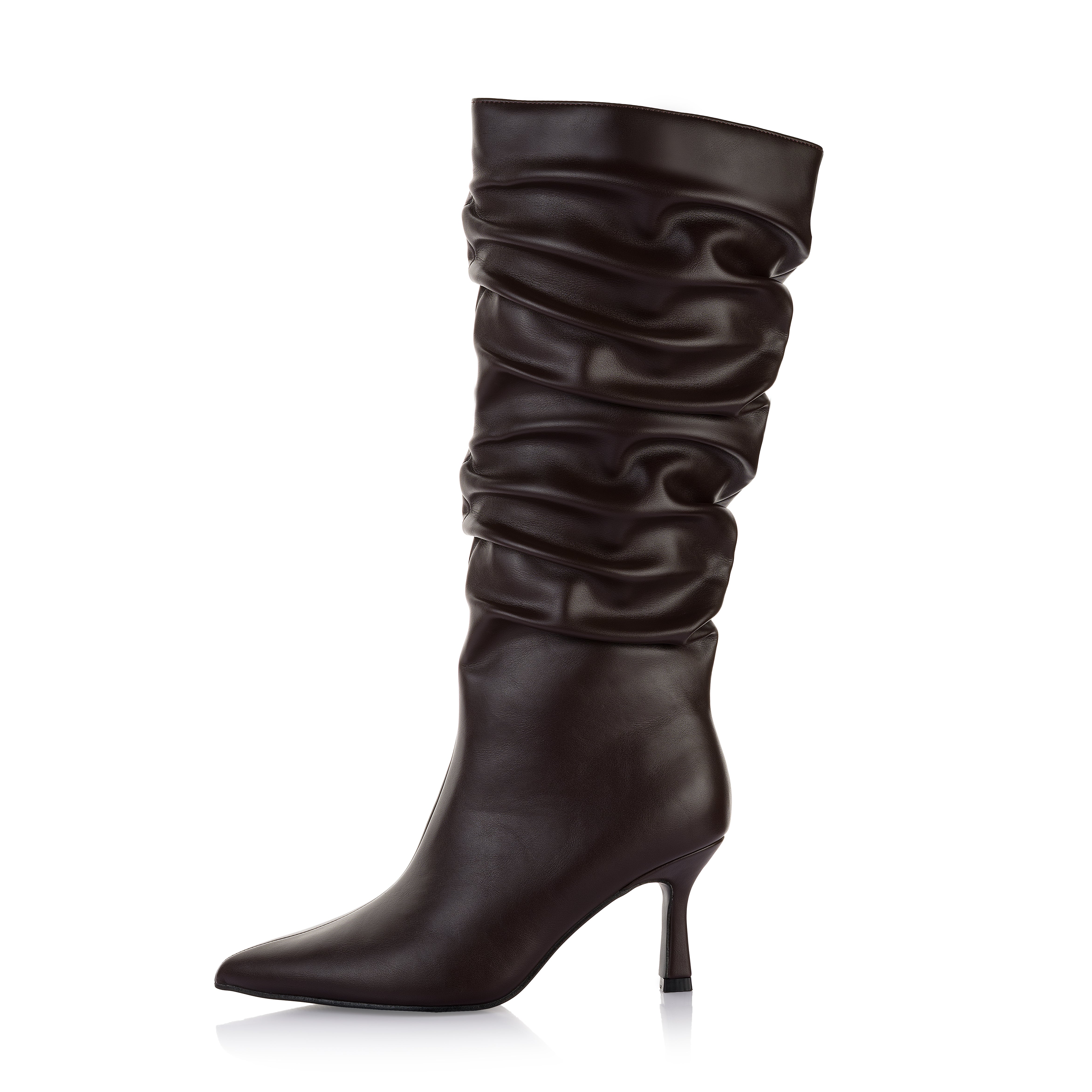 Medium Scrunched Leather Boot