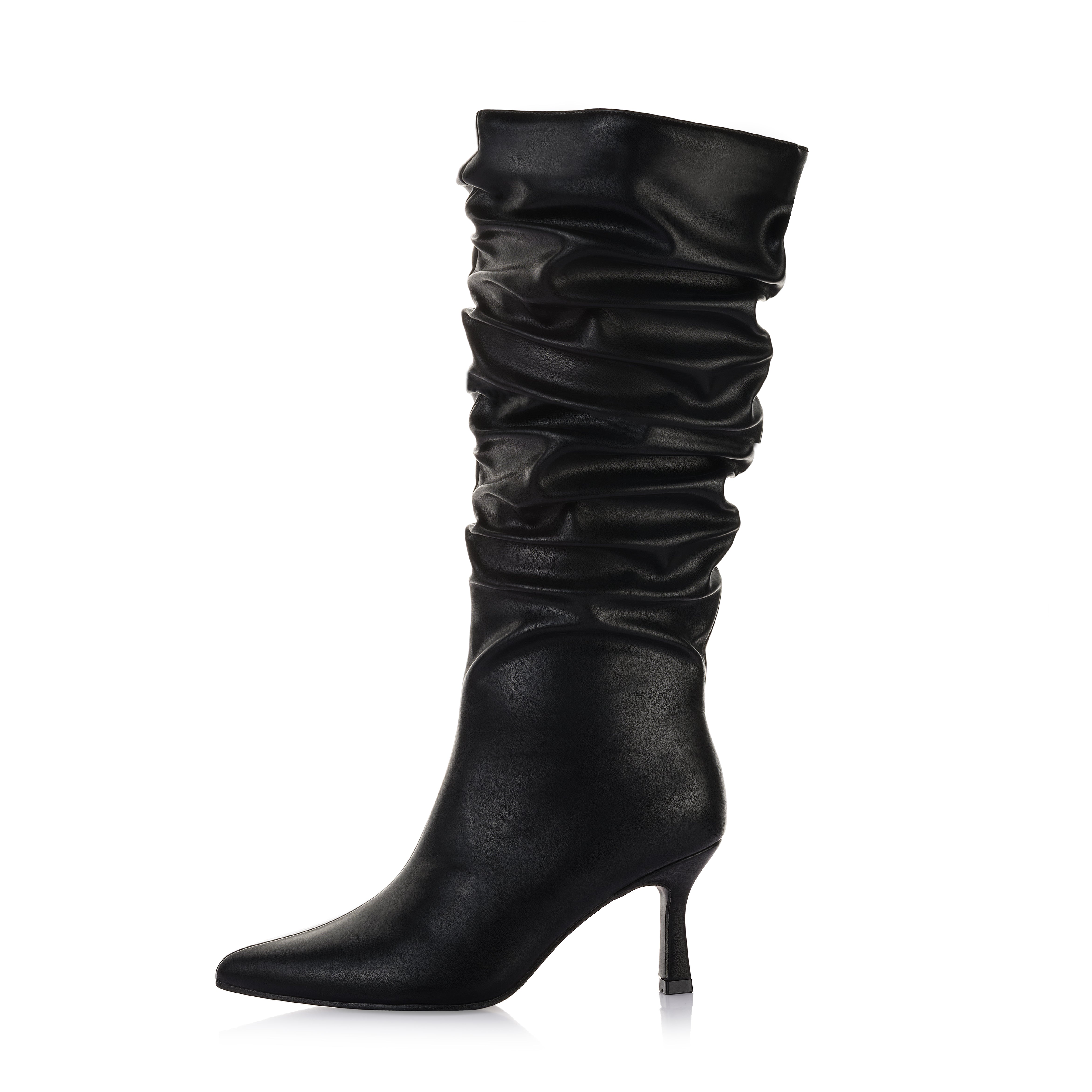 Medium Scrunched Leather Boot