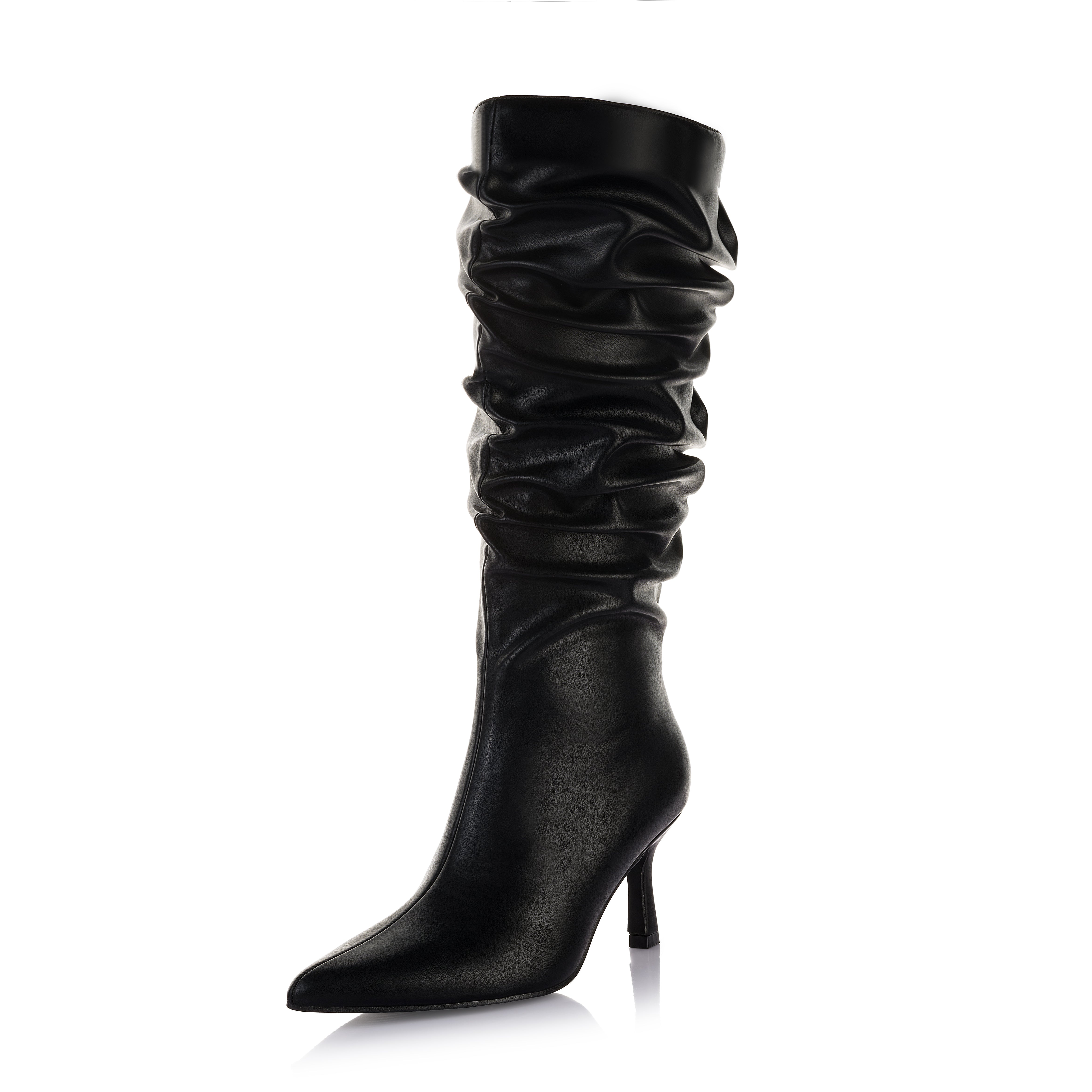 Medium Scrunched Leather Boot