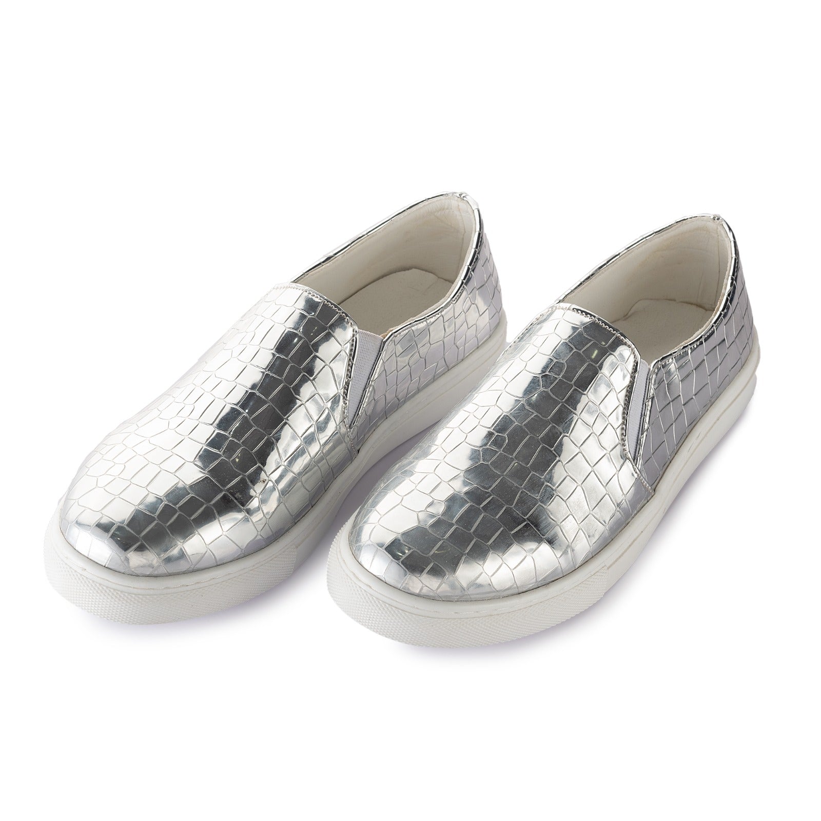 Metallic Scaled Slip-ons