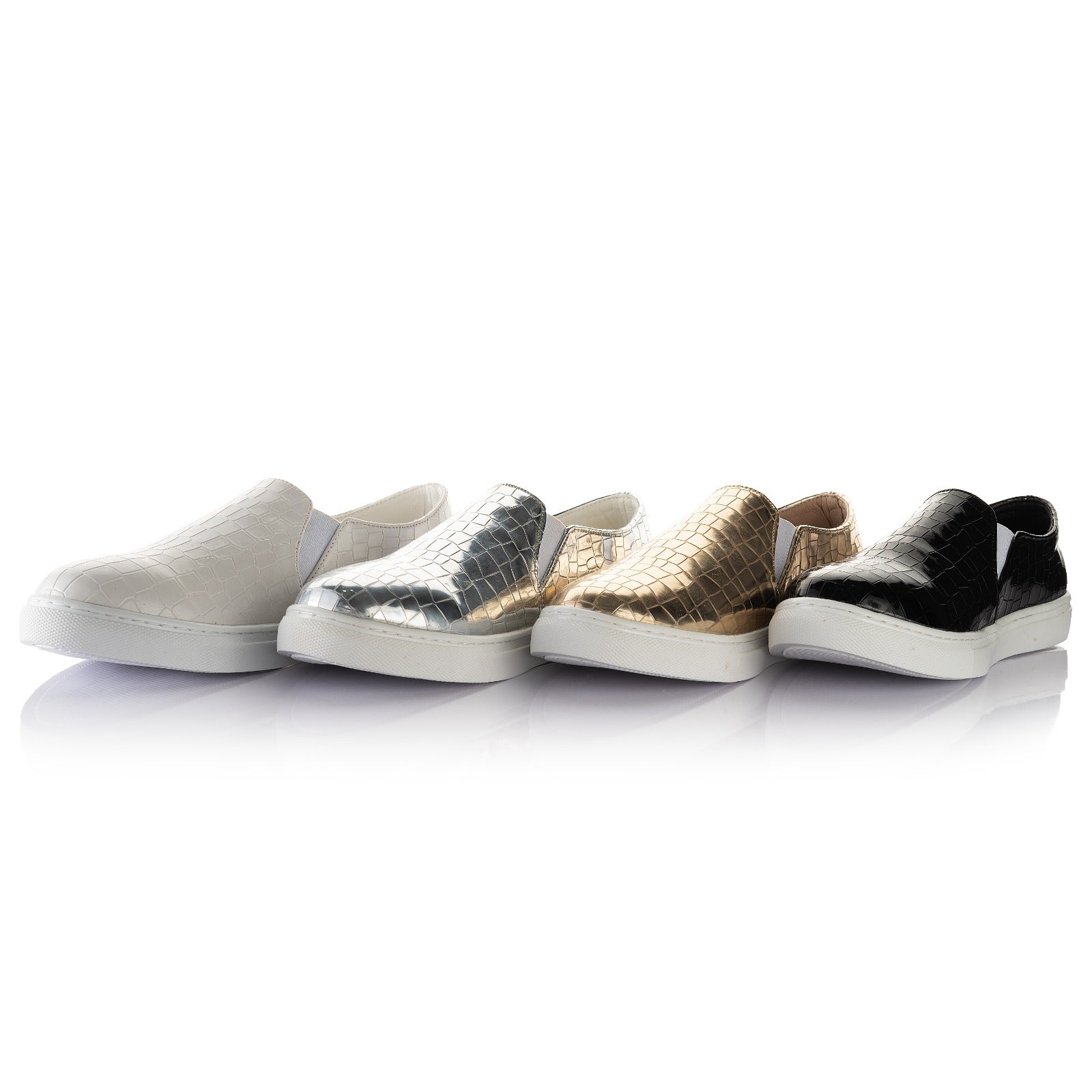 Metallic Scaled Slip-ons