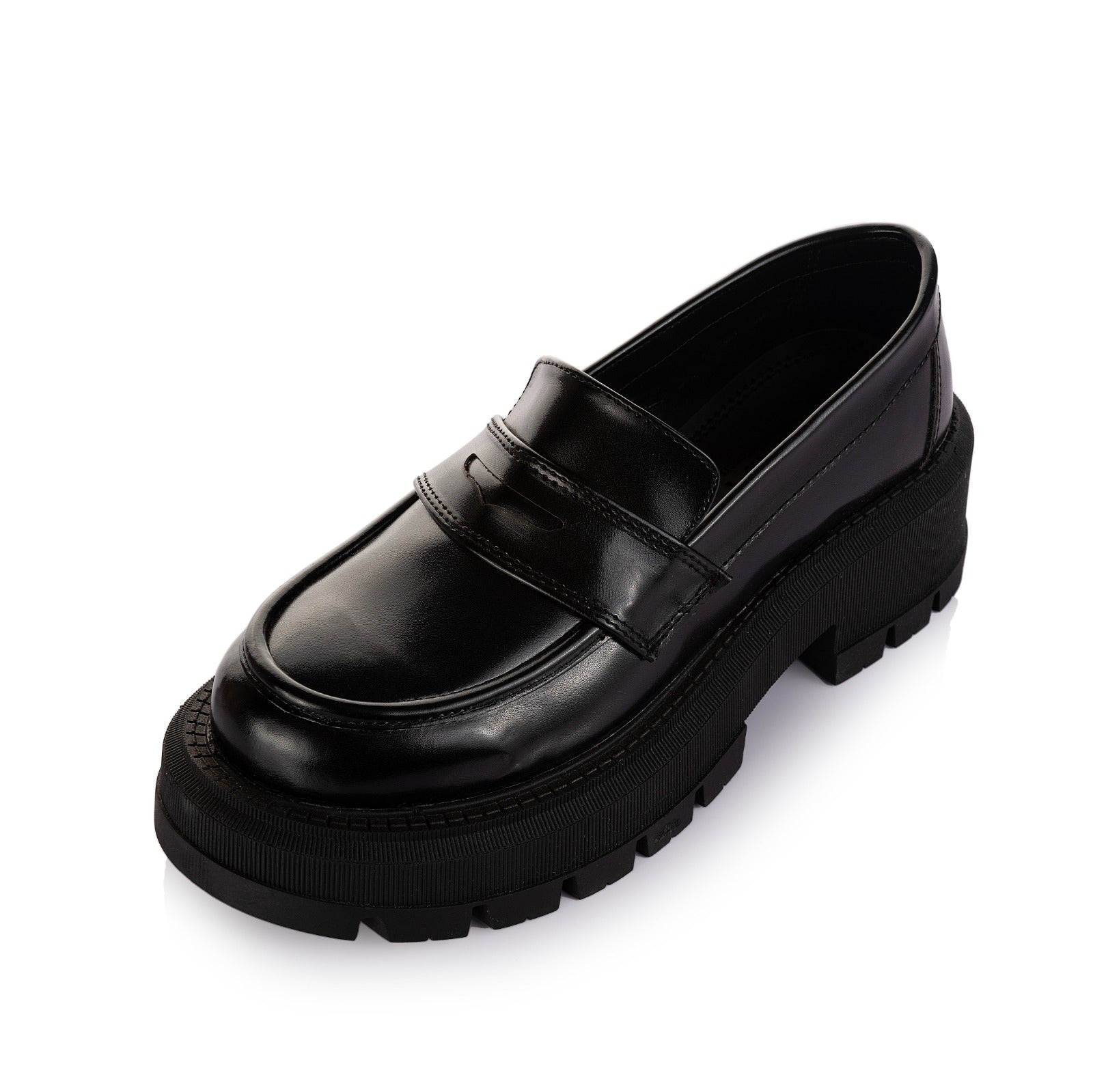 Bordeaux Leather Platform Loafer