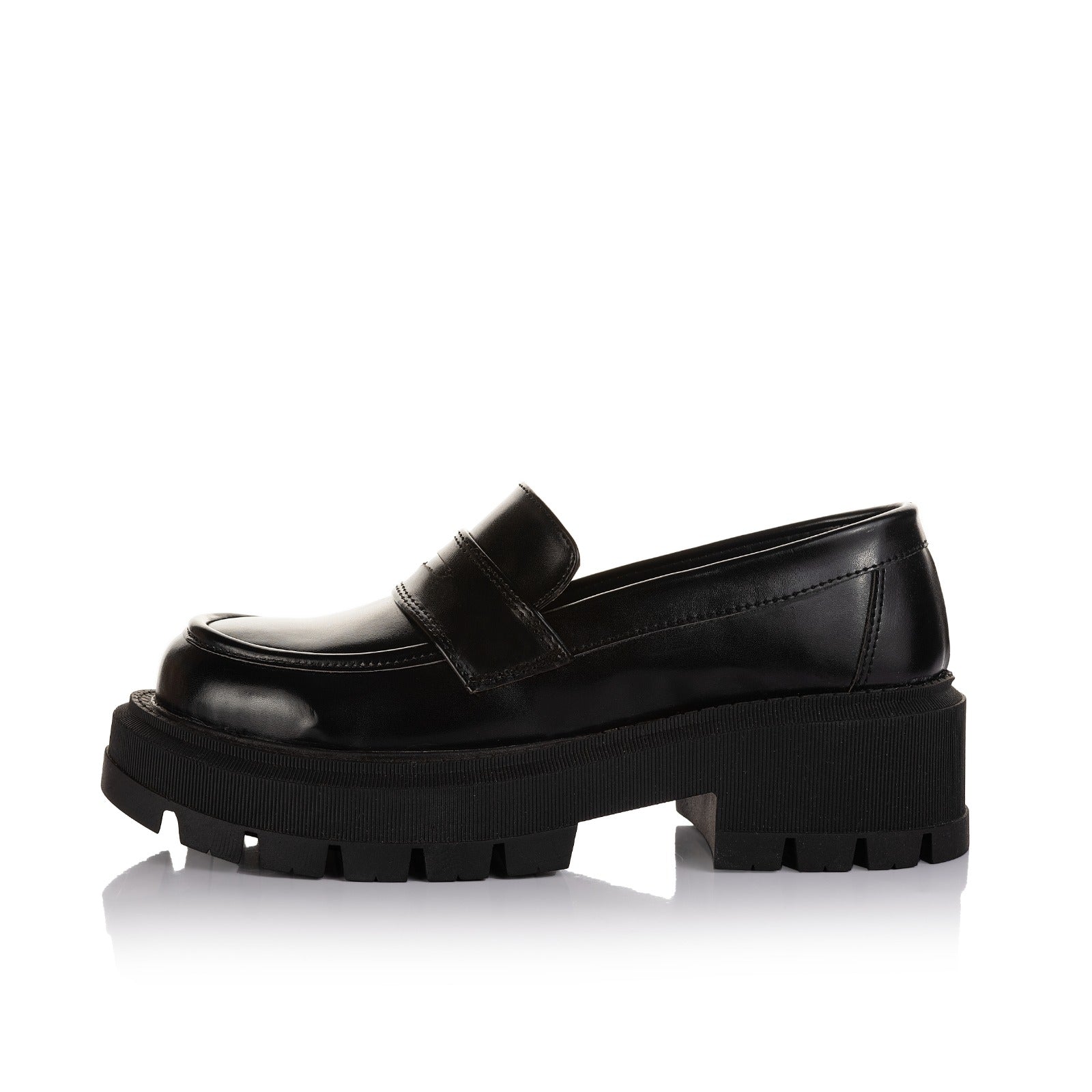Bordeaux Leather Platform Loafer