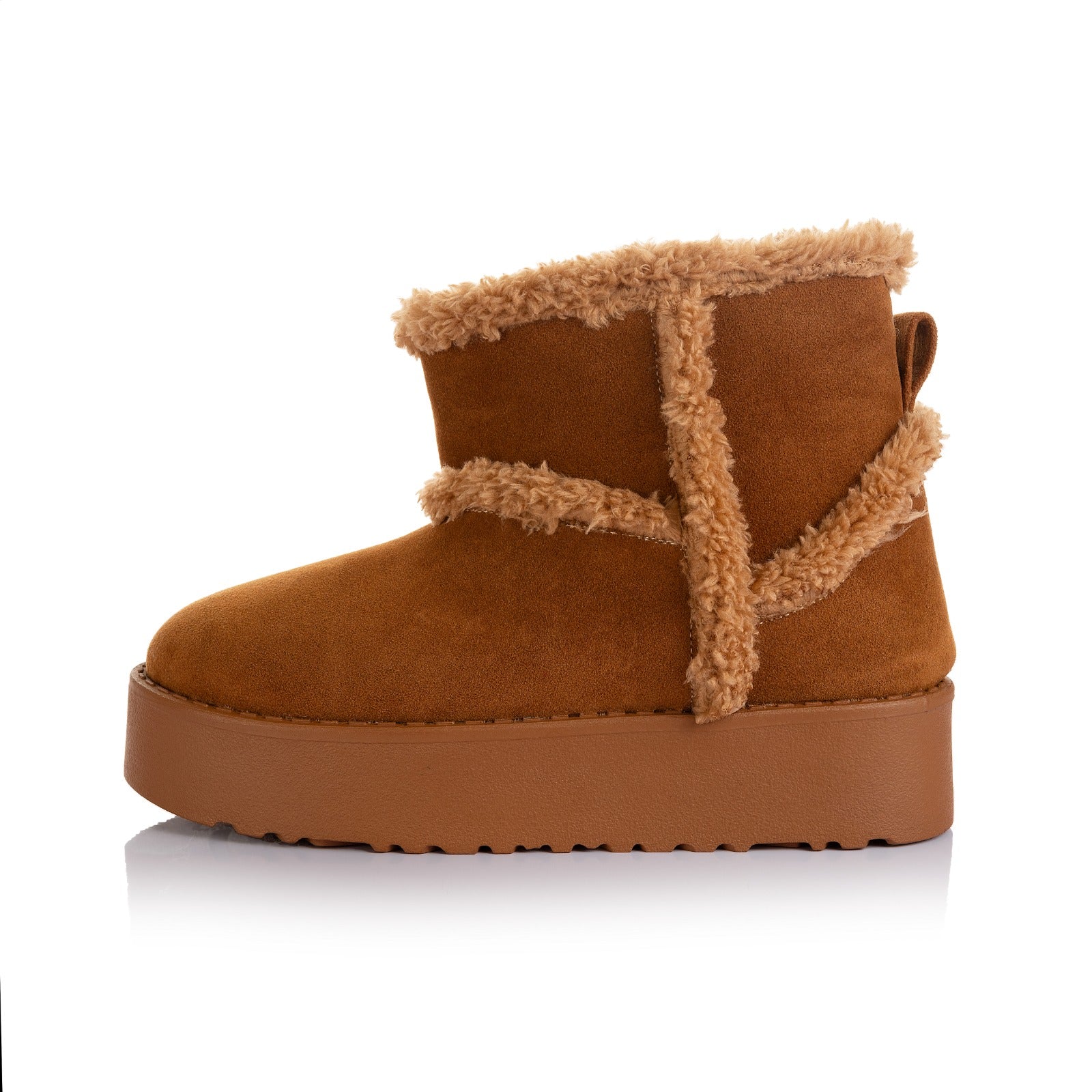 Fur Wrap Platform Boot