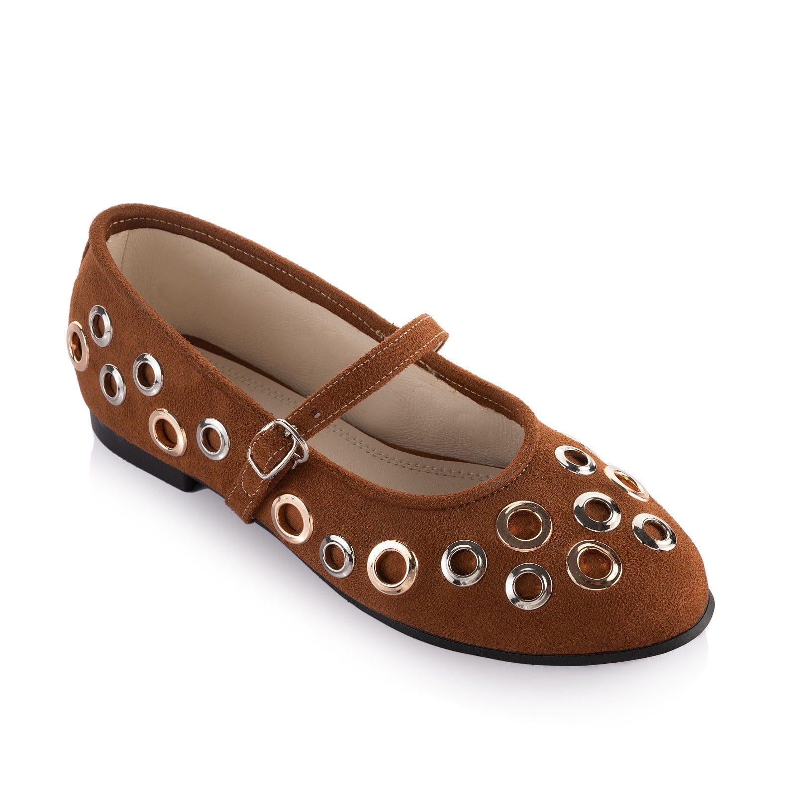 Studded Mary Jane Ballerina