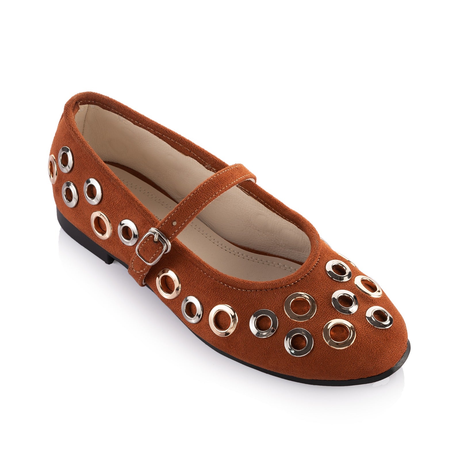 Studded Mary Jane Ballerina