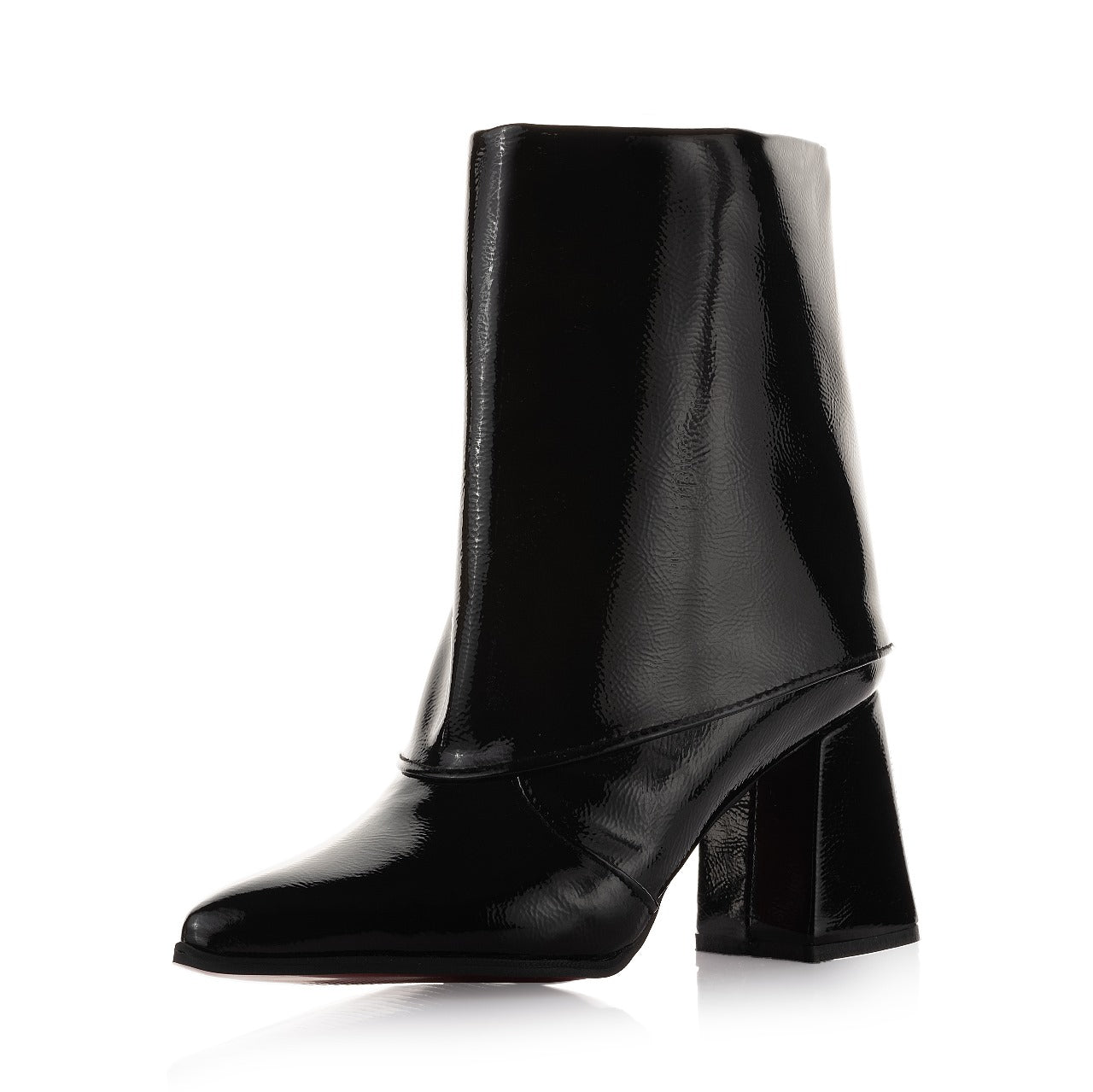 Faux Leather Fur Trimmed Boots
