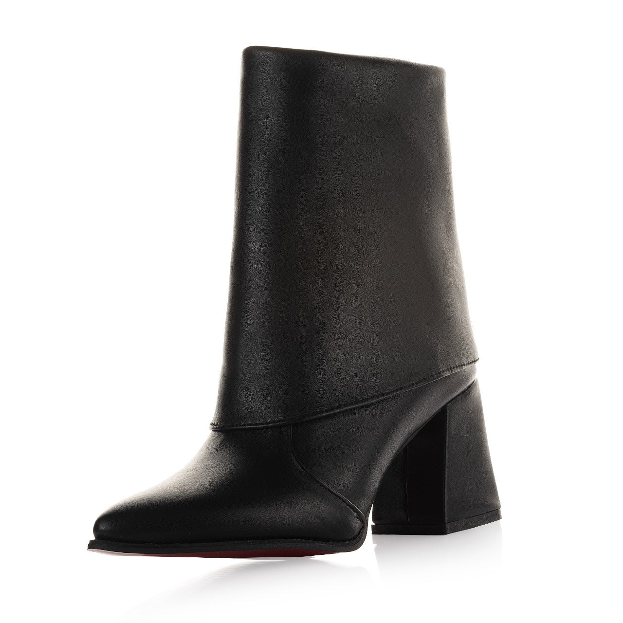 Faux Leather Fur Trimmed Boots