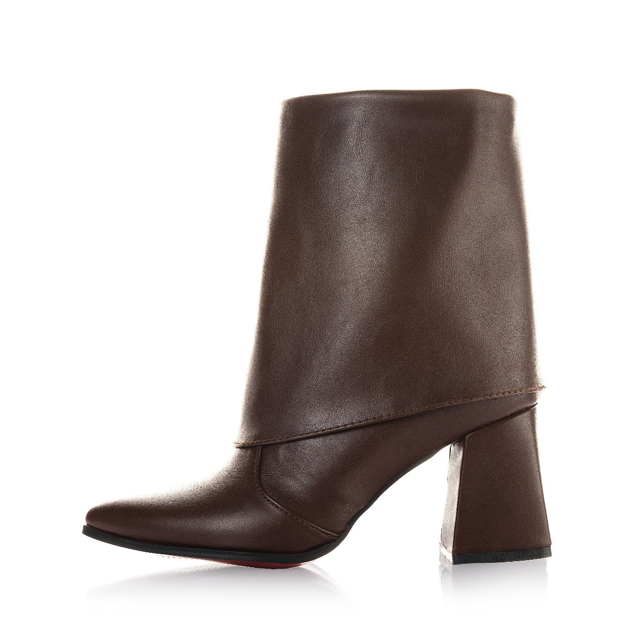 Faux Leather Fur Trimmed Boots