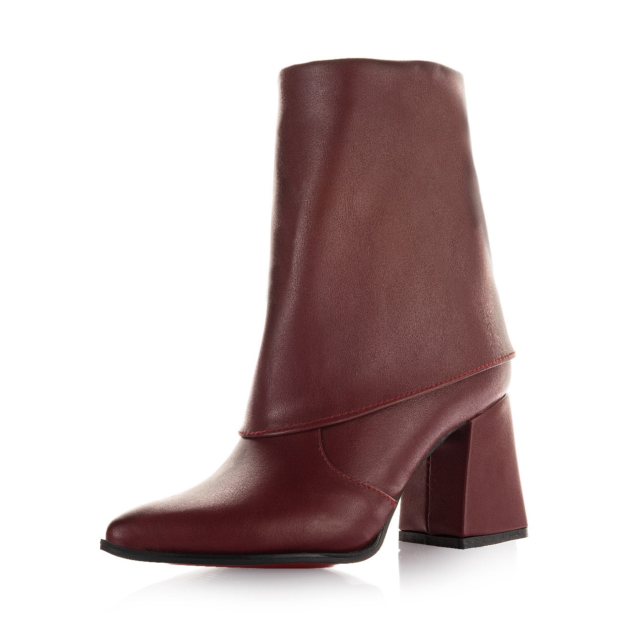 Faux Leather Fur Trimmed Boots