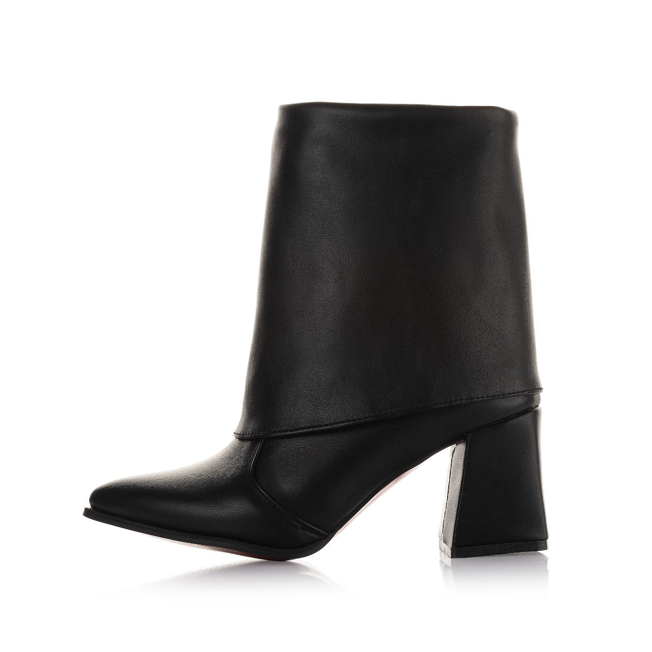 Faux Leather Fur Trimmed Boots