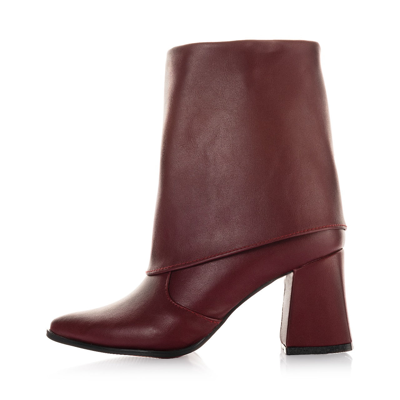 Faux Leather Fur Trimmed Boots