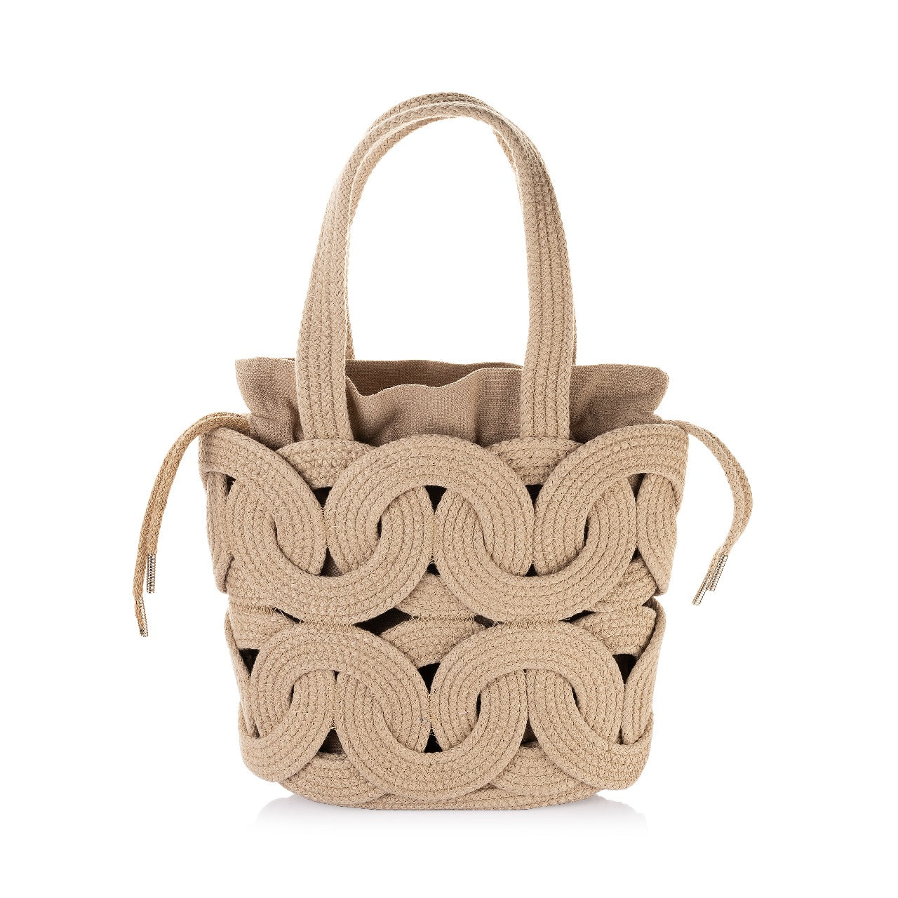 Woven Rope Bucket Bag