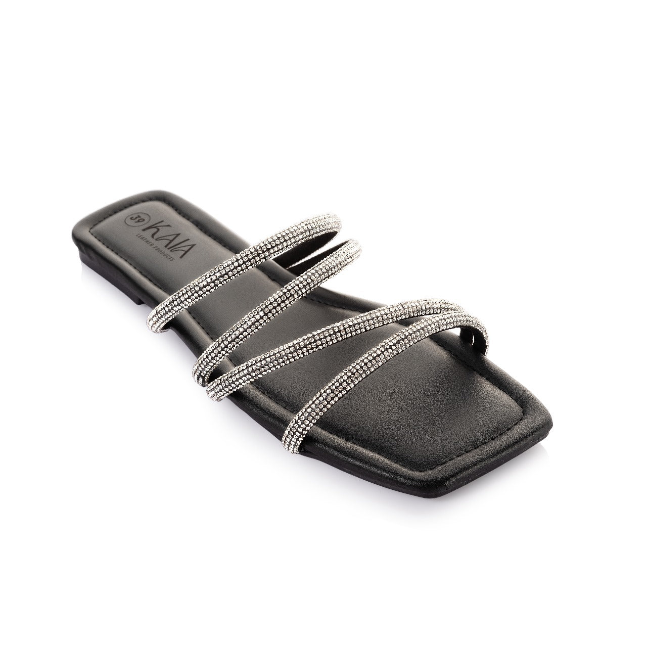 Glitter Strap Slides