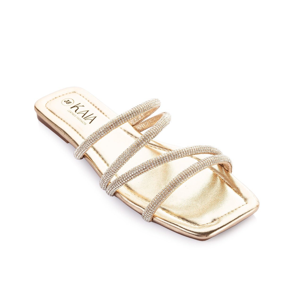 Glitter Strap Slides