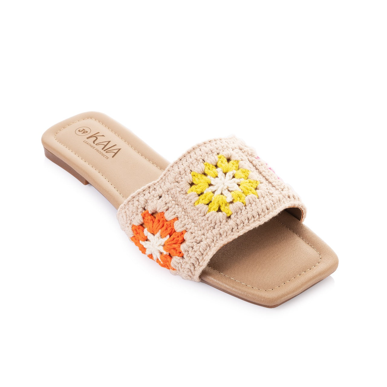 Floral Crochet Slides