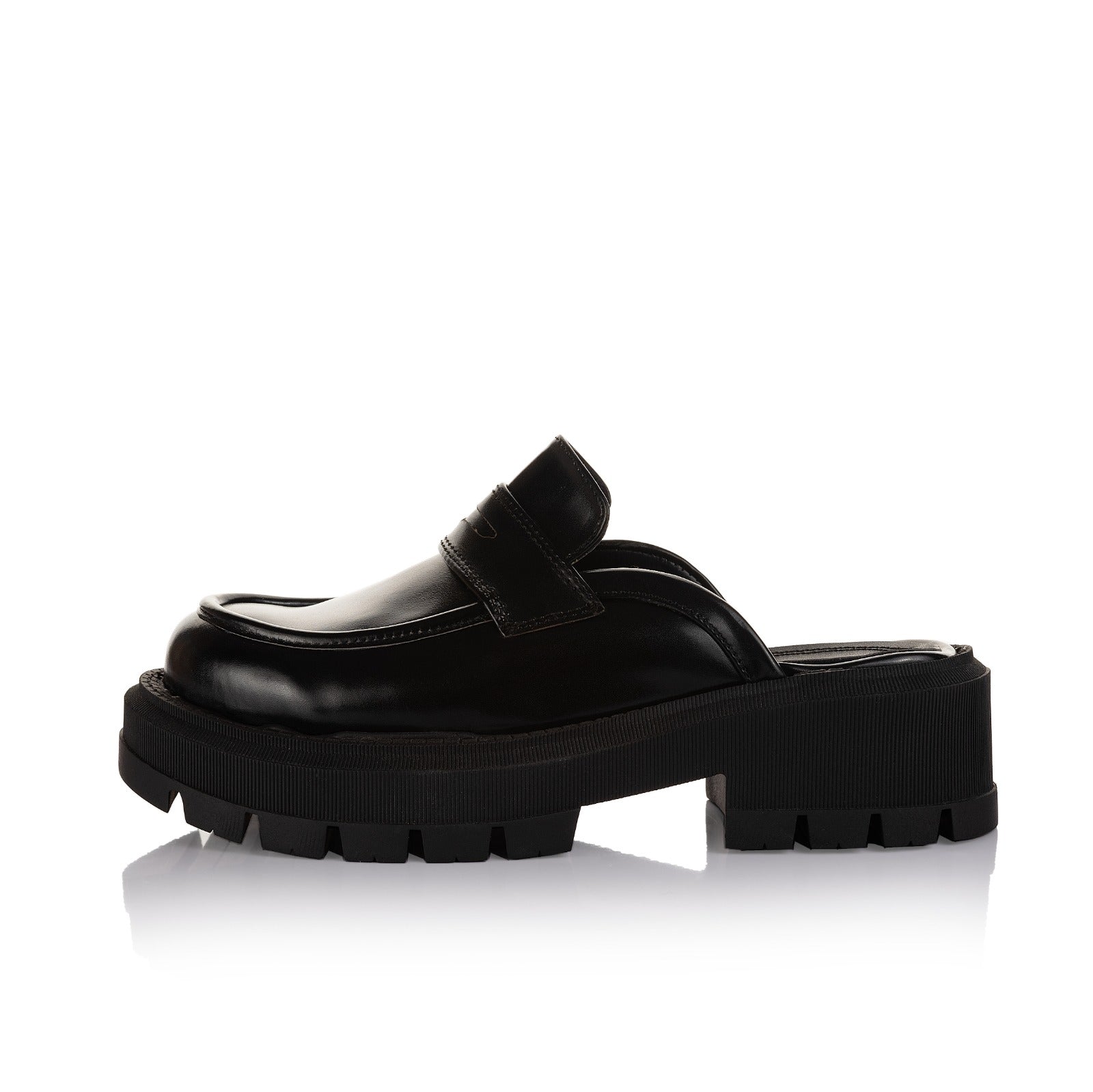 Chunky Leather Mule Loafer