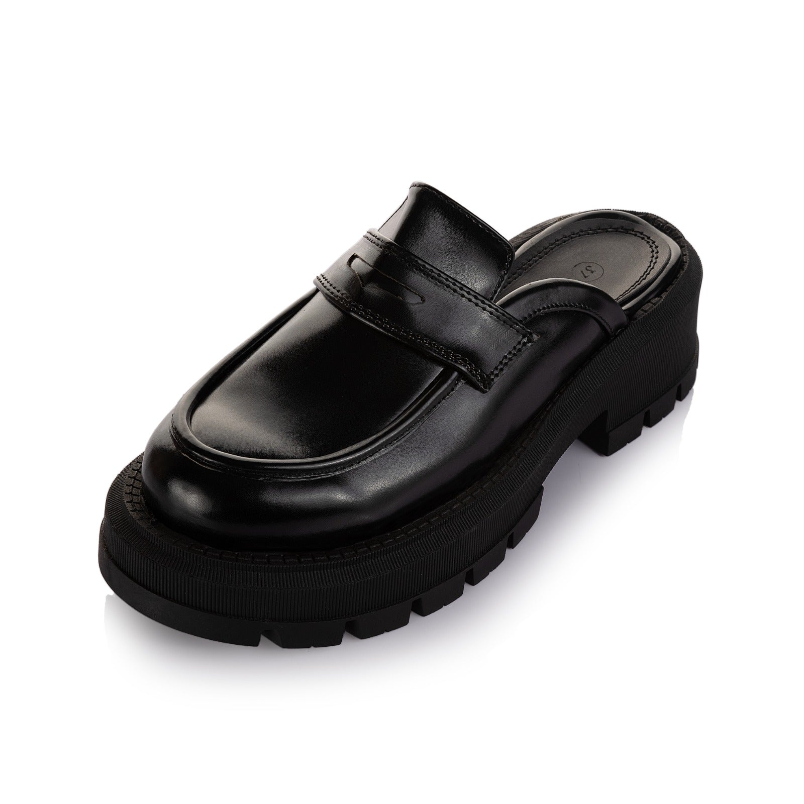 Chunky Leather Mule Loafer