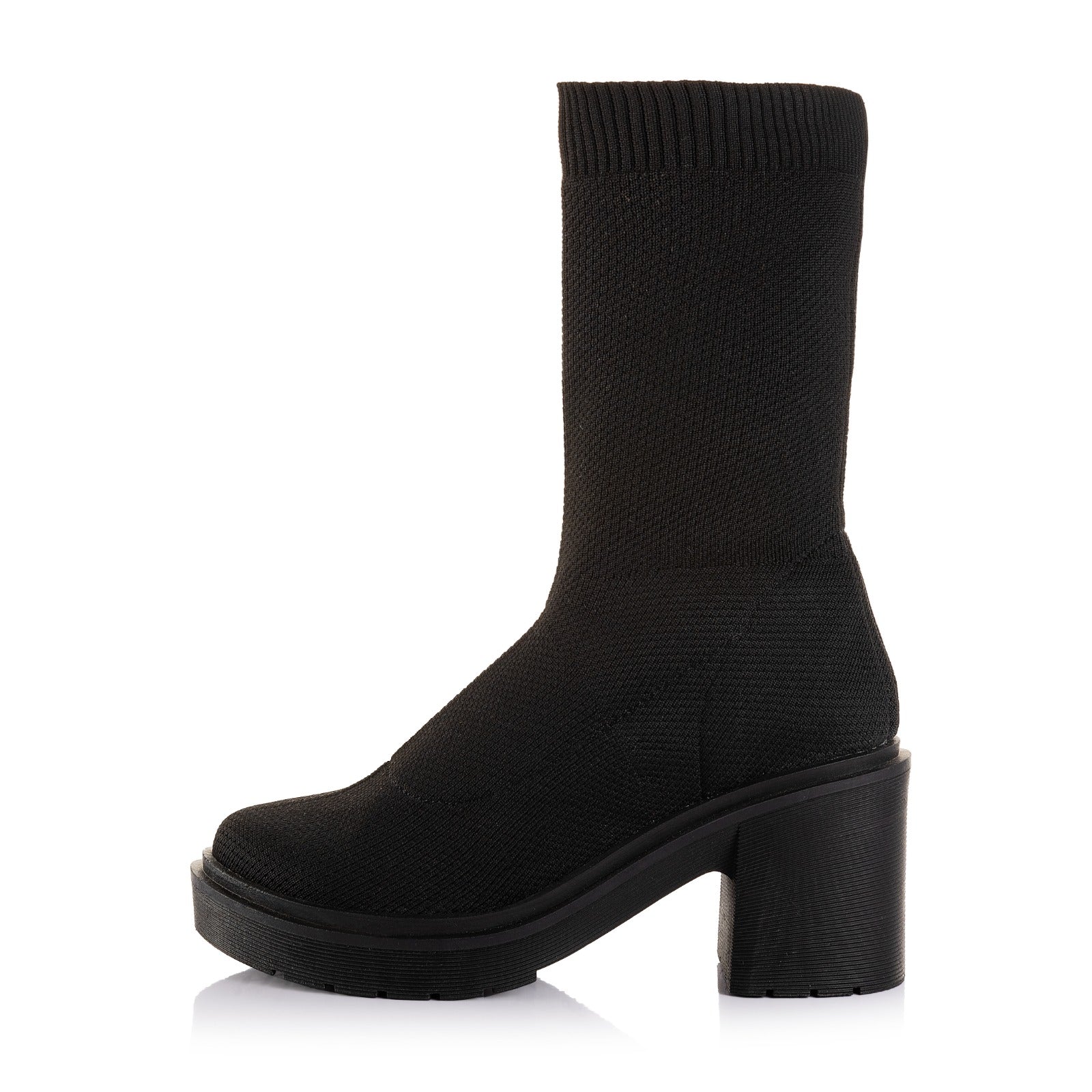 Midnight Knit Heel Boots