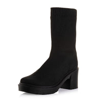 Midnight Knit Heel Boots